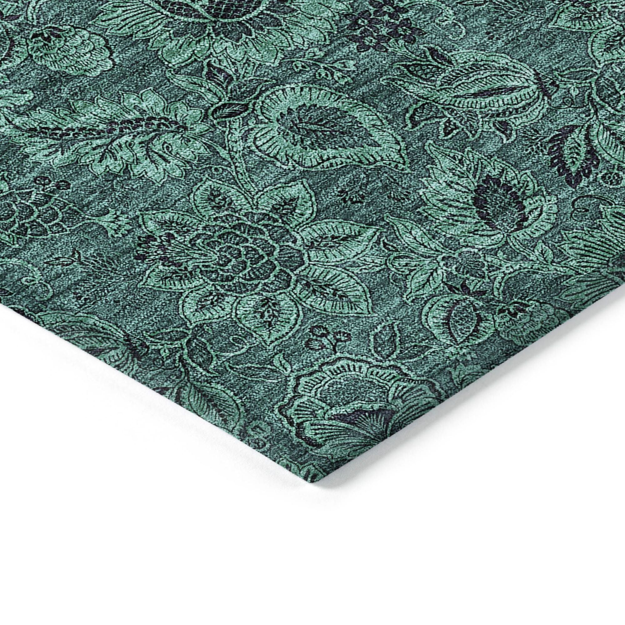 Machine Made ACN661 Teal  Rugs #color_teal 