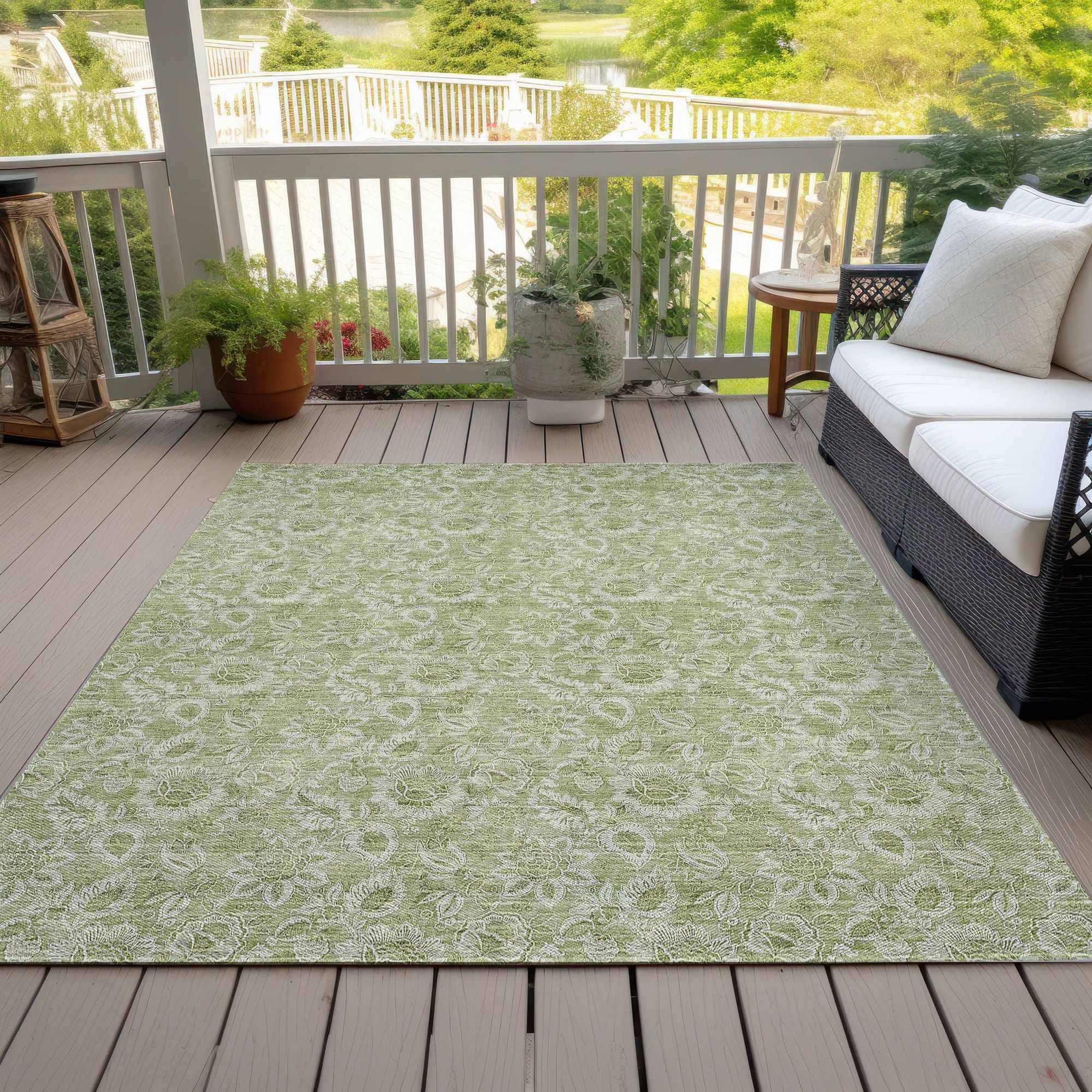 Machine Made ACN662 Aloe Green Rugs #color_aloe green