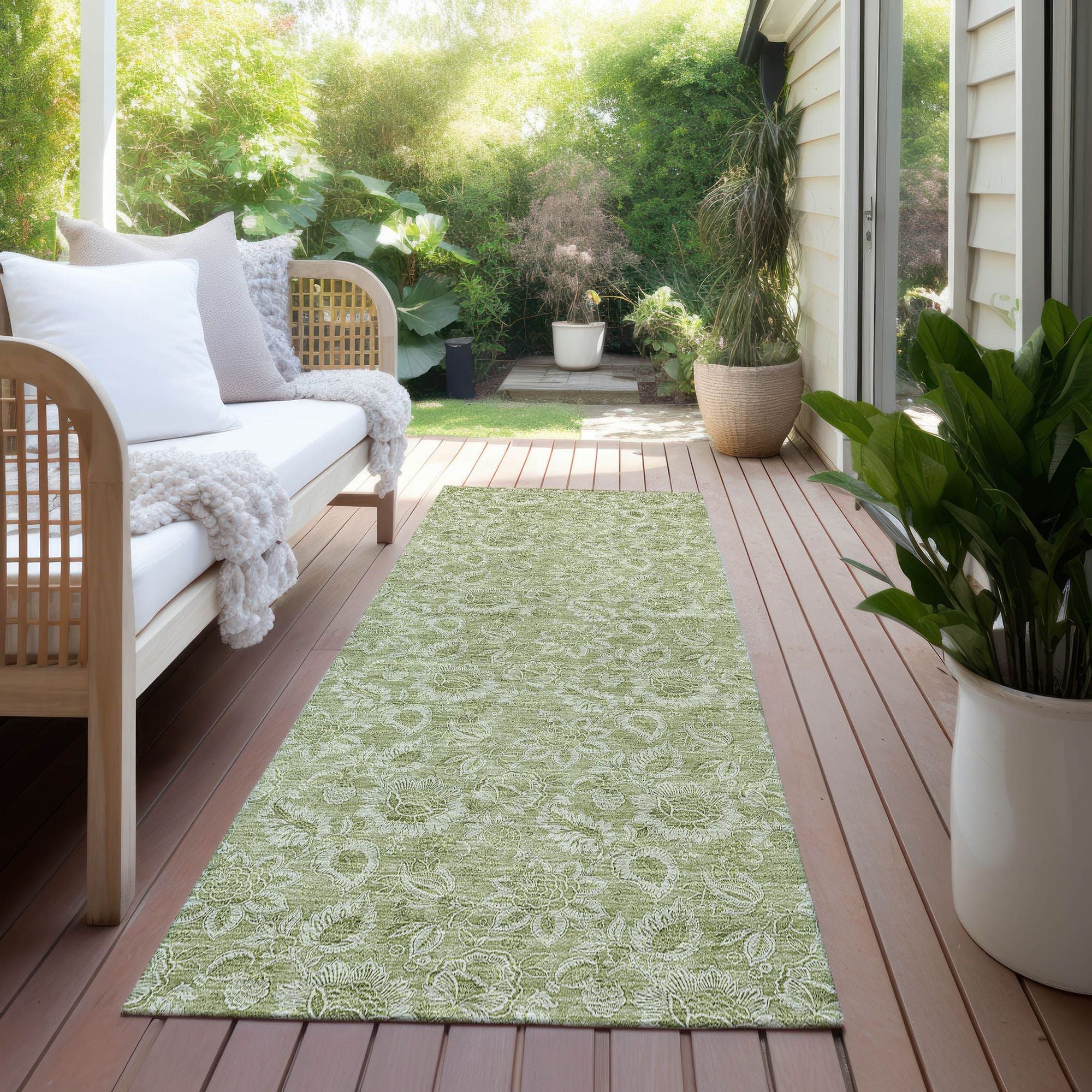 Machine Made ACN662 Aloe Green Rugs #color_aloe green