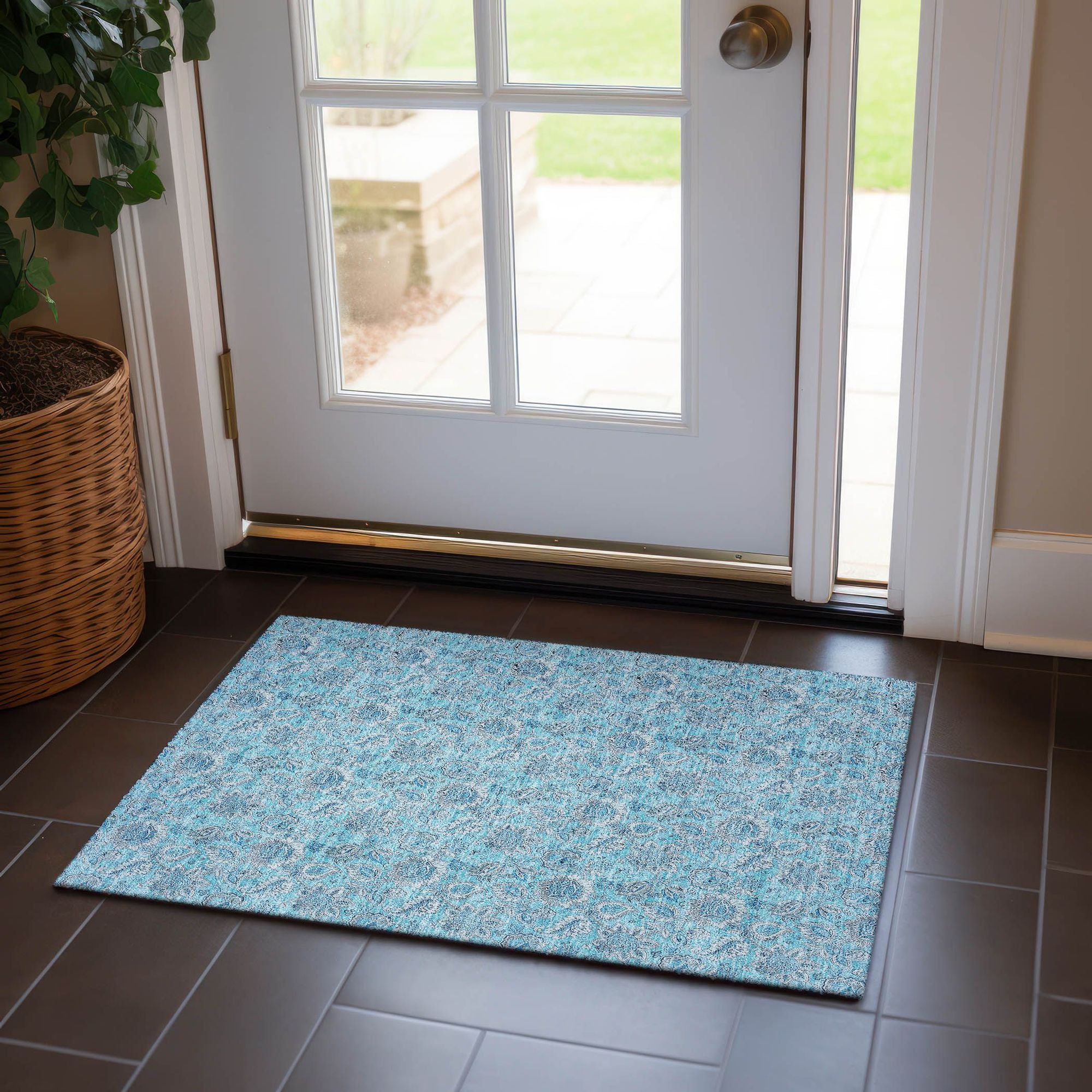 Machine Made ACN662 Aqua Teal Rugs #color_aqua teal