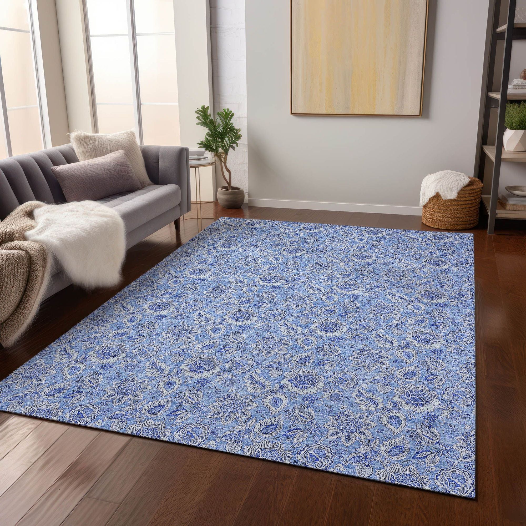 Machine Made ACN662 Blue  Rugs #color_blue 