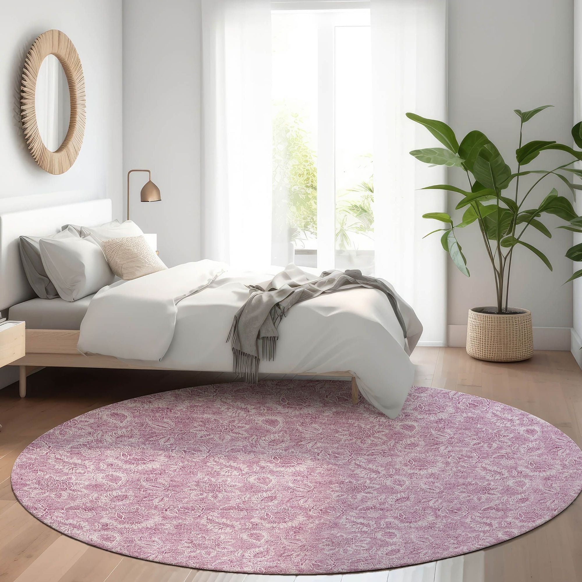 Machine Made ACN662 Blush Pink Rugs #color_blush pink