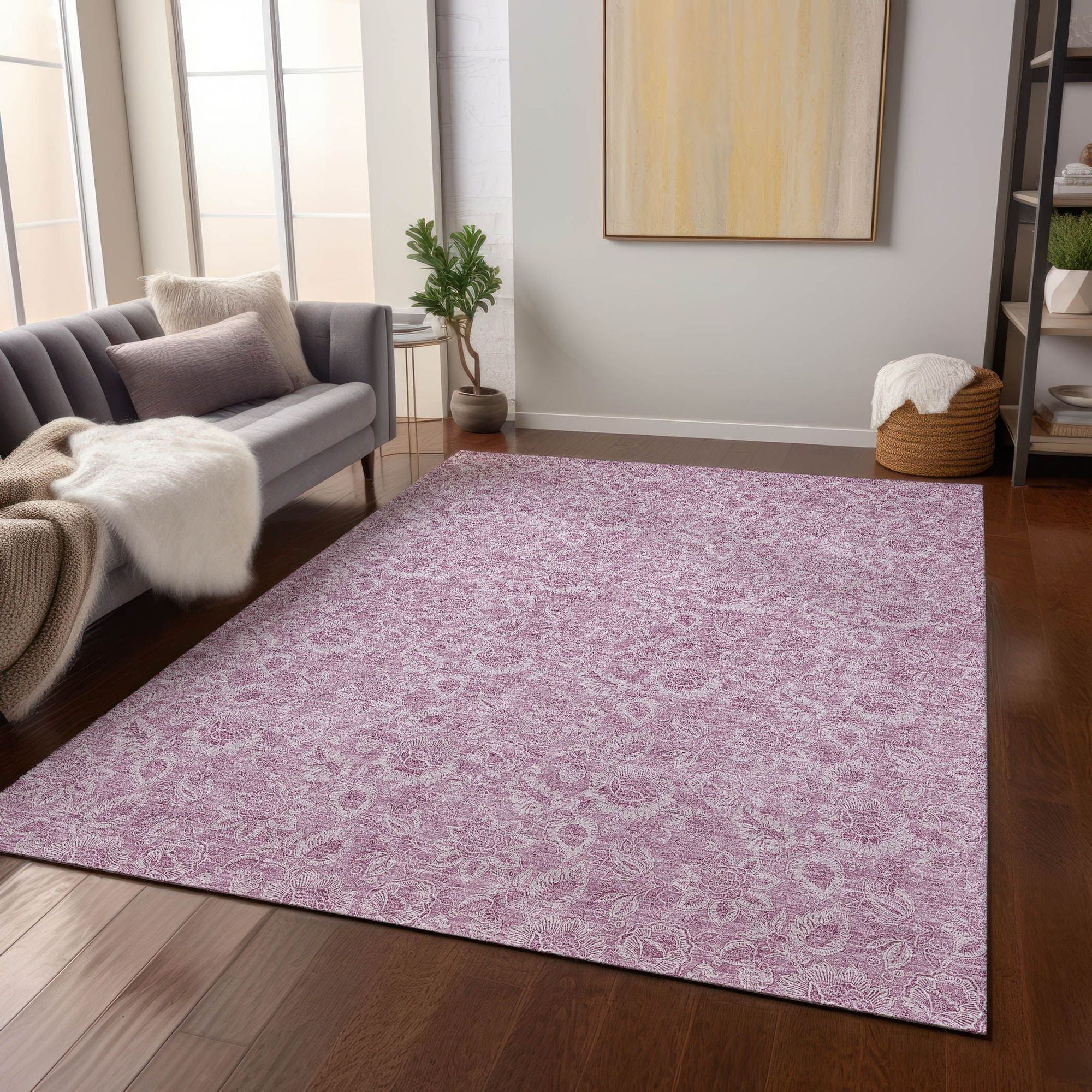 Machine Made ACN662 Blush Pink Rugs #color_blush pink