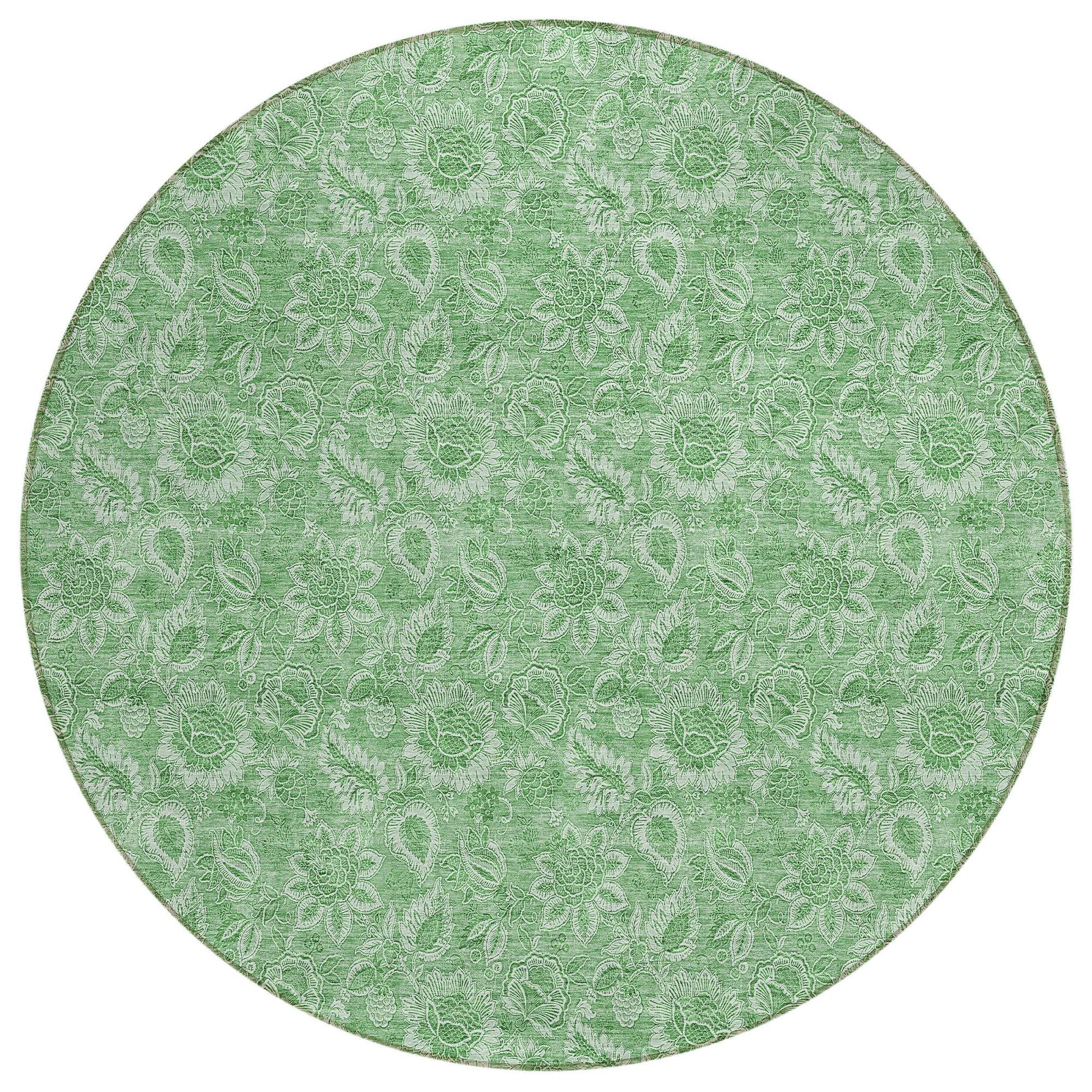 Machine Made ACN662 Green  Rugs #color_green 