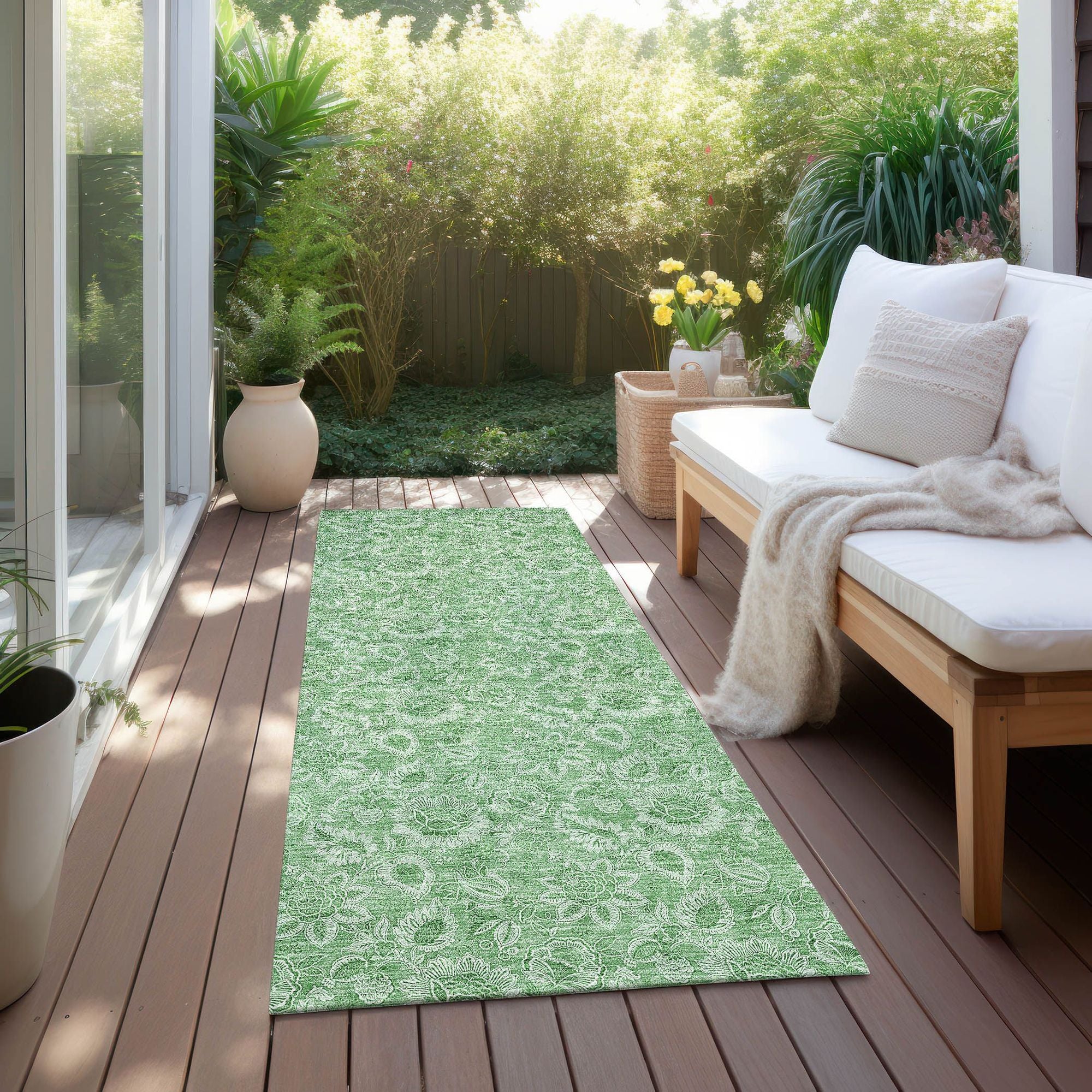 Machine Made ACN662 Green  Rugs #color_green 