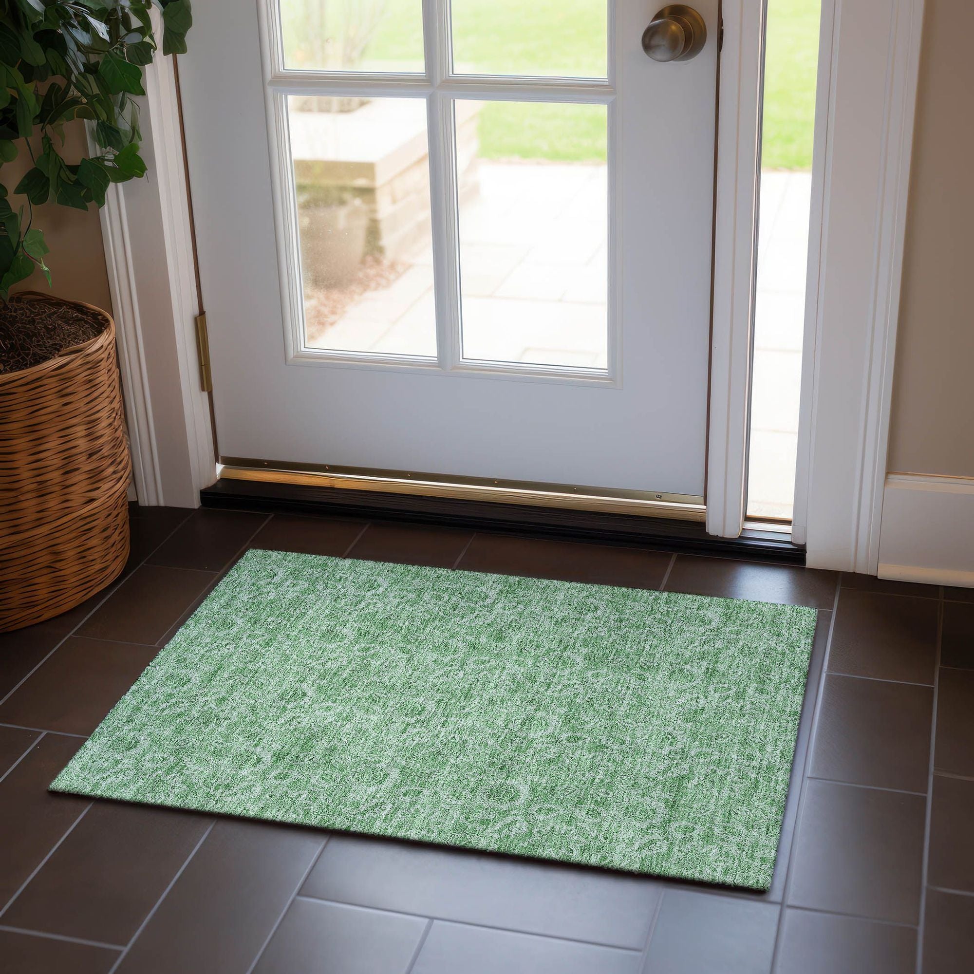 Machine Made ACN662 Green  Rugs #color_green 