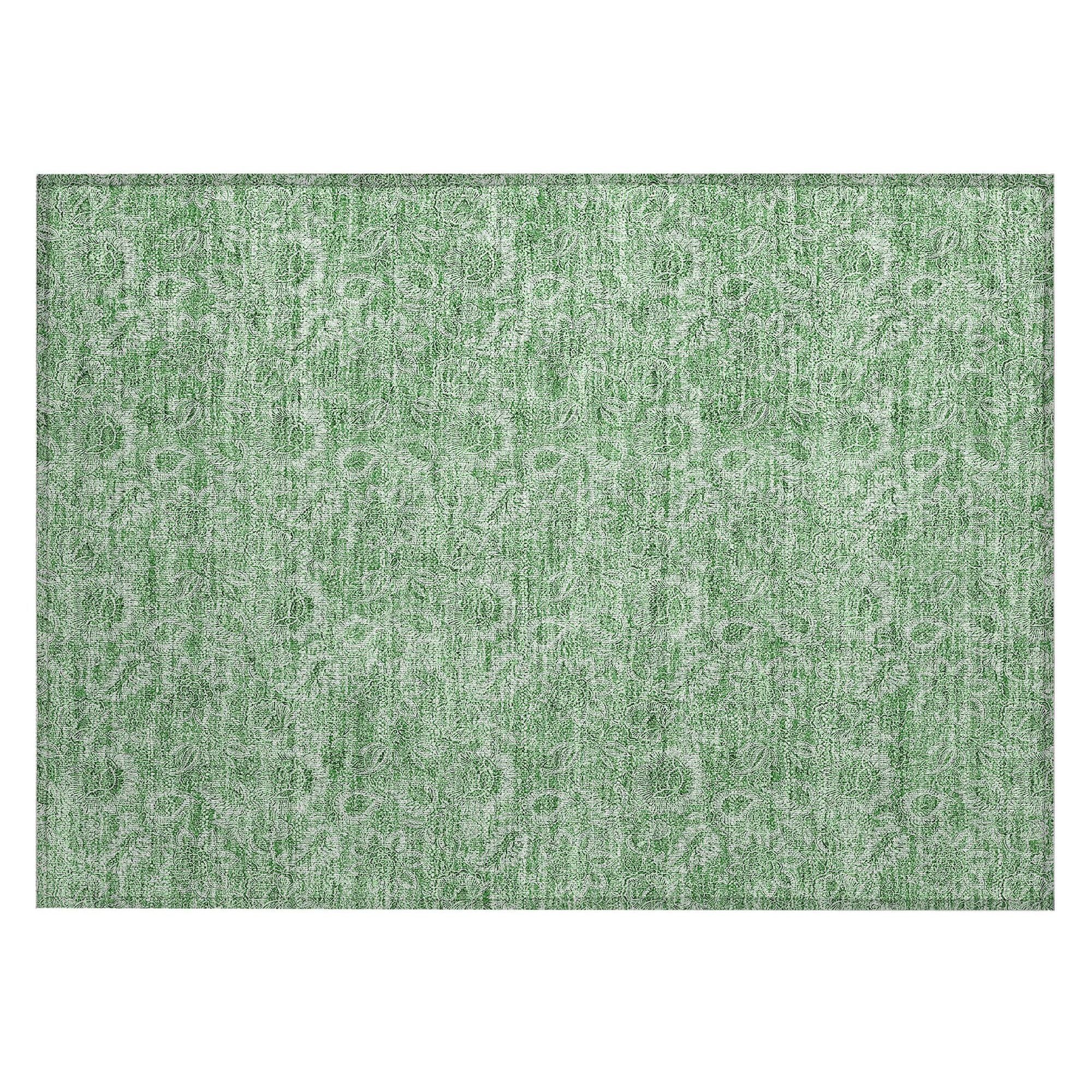 Machine Made ACN662 Green  Rugs #color_green 