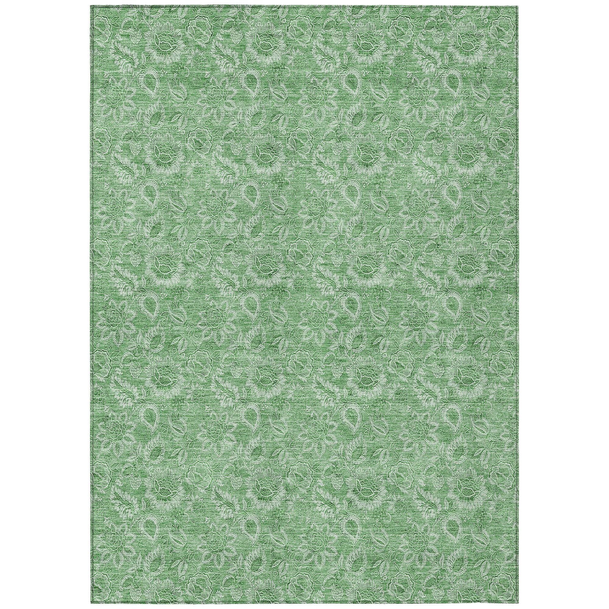 Machine Made ACN662 Green  Rugs #color_green 