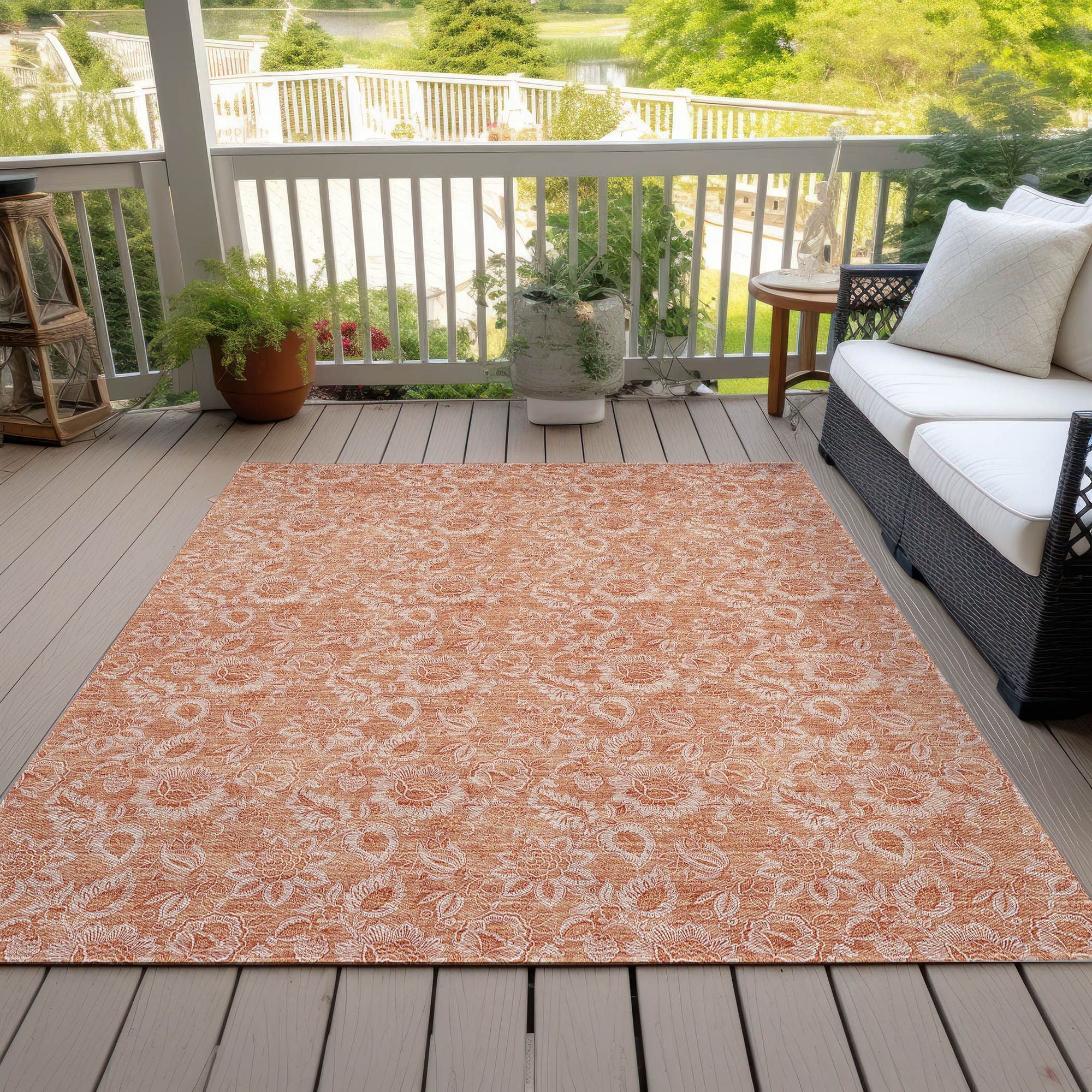 Machine Made ACN662 Salmon Orange Rugs #color_salmon orange