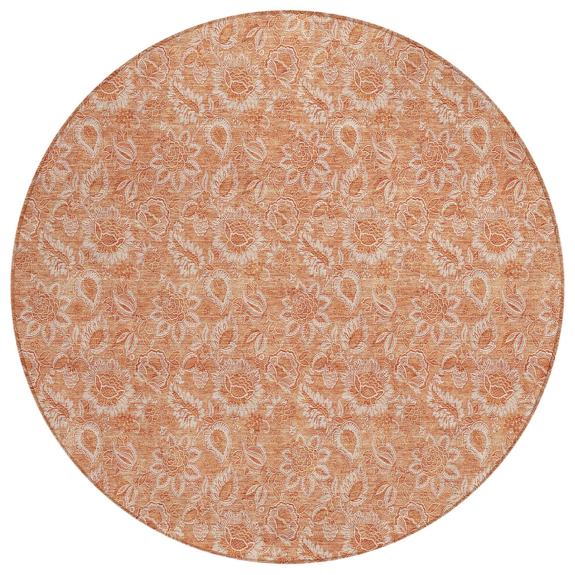 Machine Made ACN662 Salmon Orange Rugs #color_salmon orange