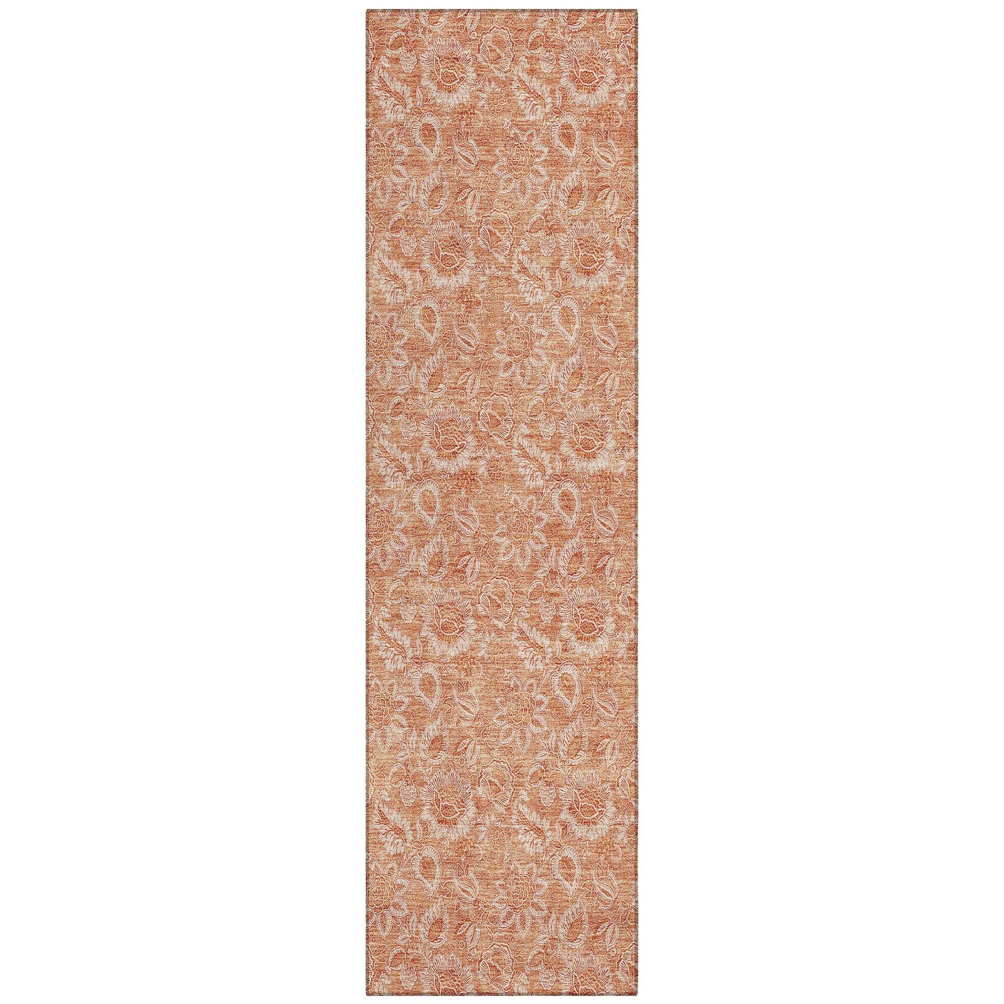 Machine Made ACN662 Salmon Orange Rugs #color_salmon orange