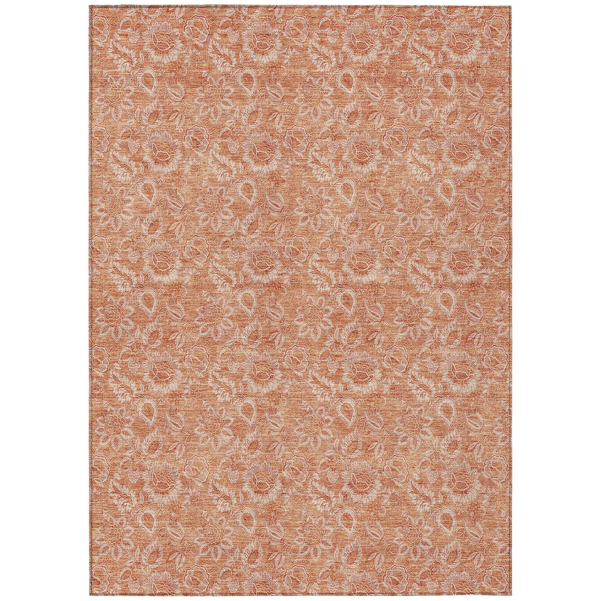 Machine Made ACN662 Salmon Orange Rugs #color_salmon orange