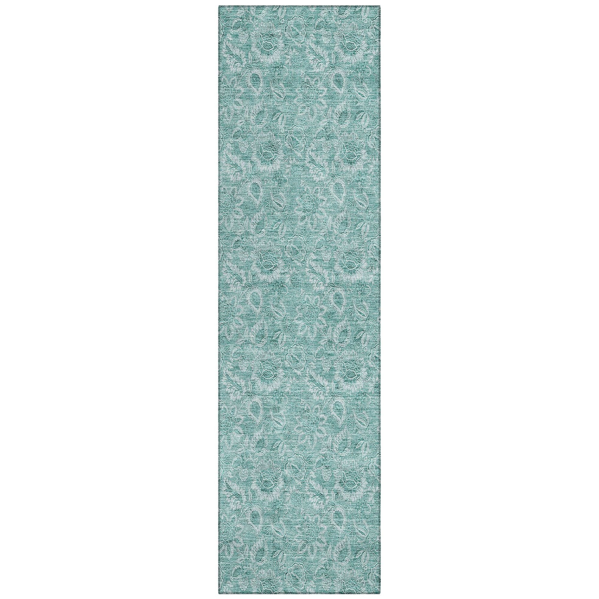 Machine Made ACN662 Teal  Rugs #color_teal 