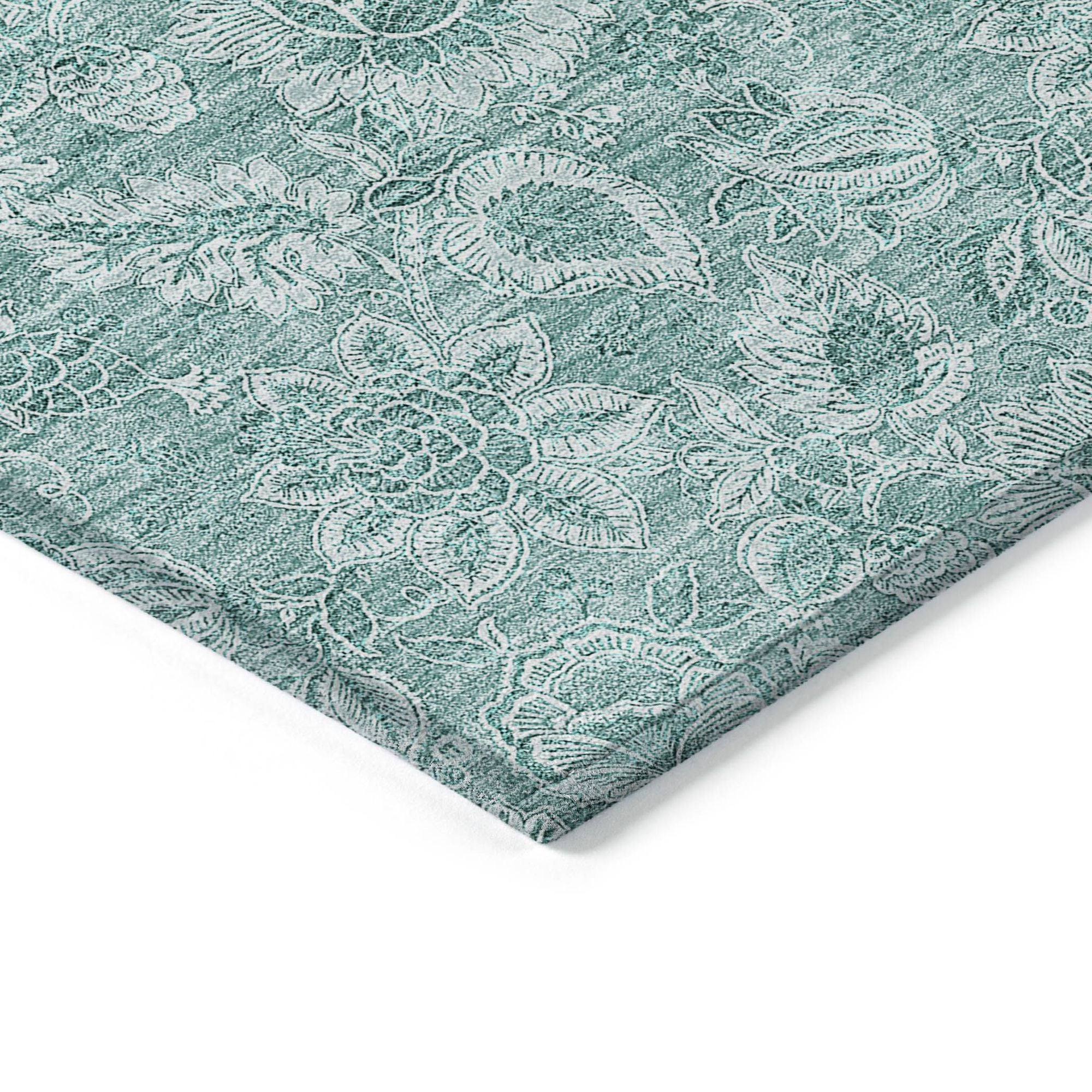 Machine Made ACN662 Teal  Rugs #color_teal 