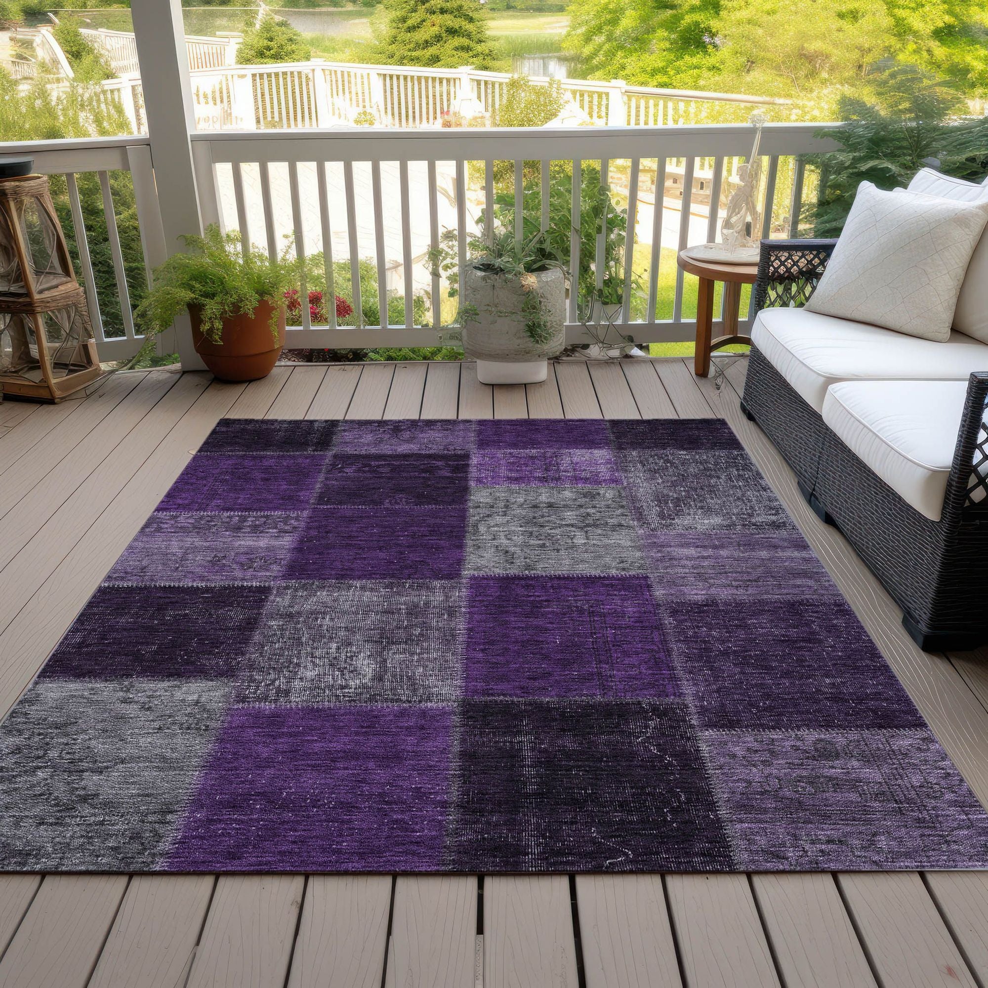 Machine Made ACN663 Eggplant Purple Rugs #color_eggplant purple