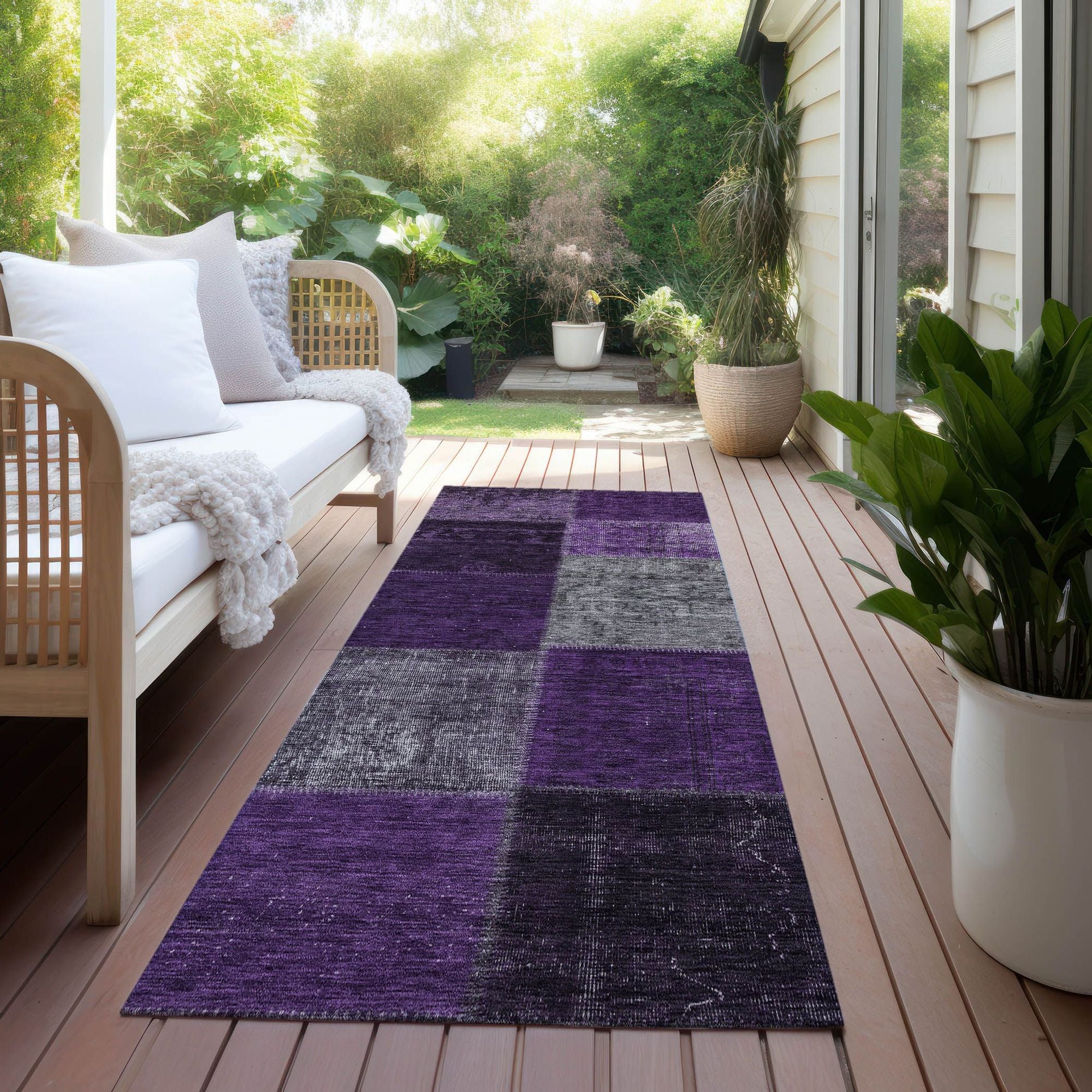 Machine Made ACN663 Eggplant Purple Rugs #color_eggplant purple