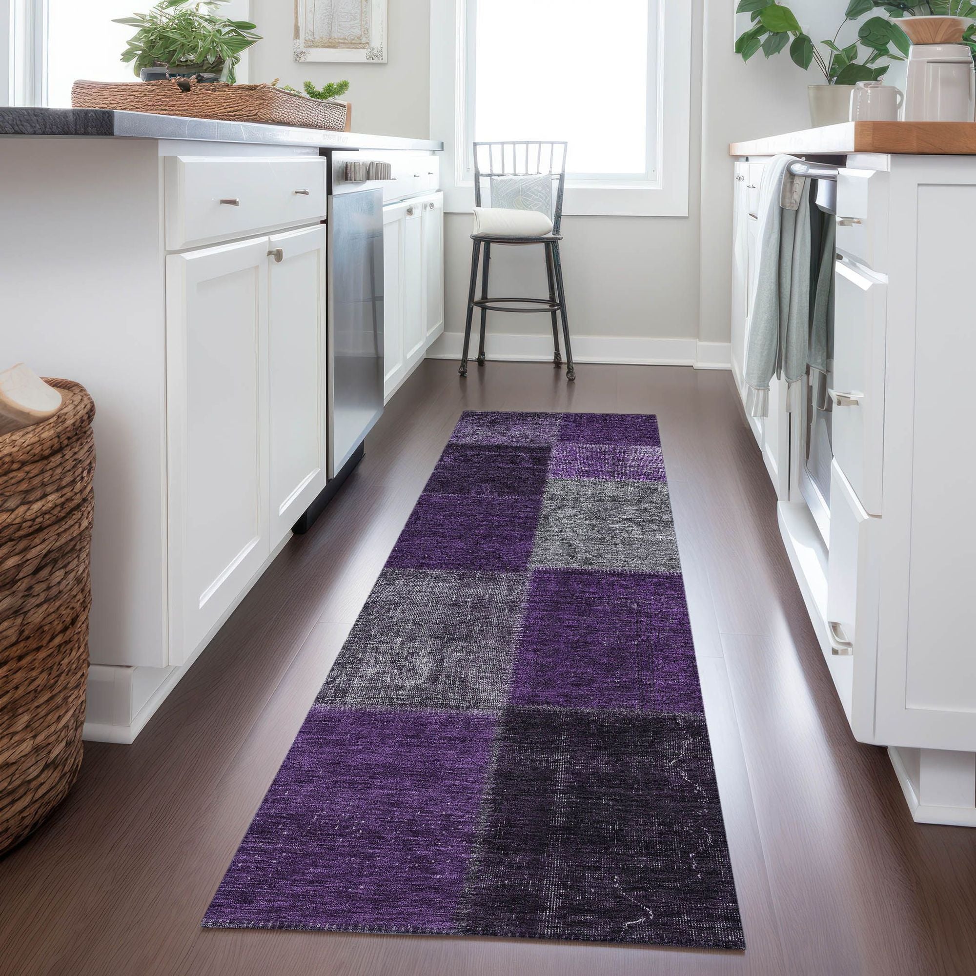 Machine Made ACN663 Eggplant Purple Rugs #color_eggplant purple