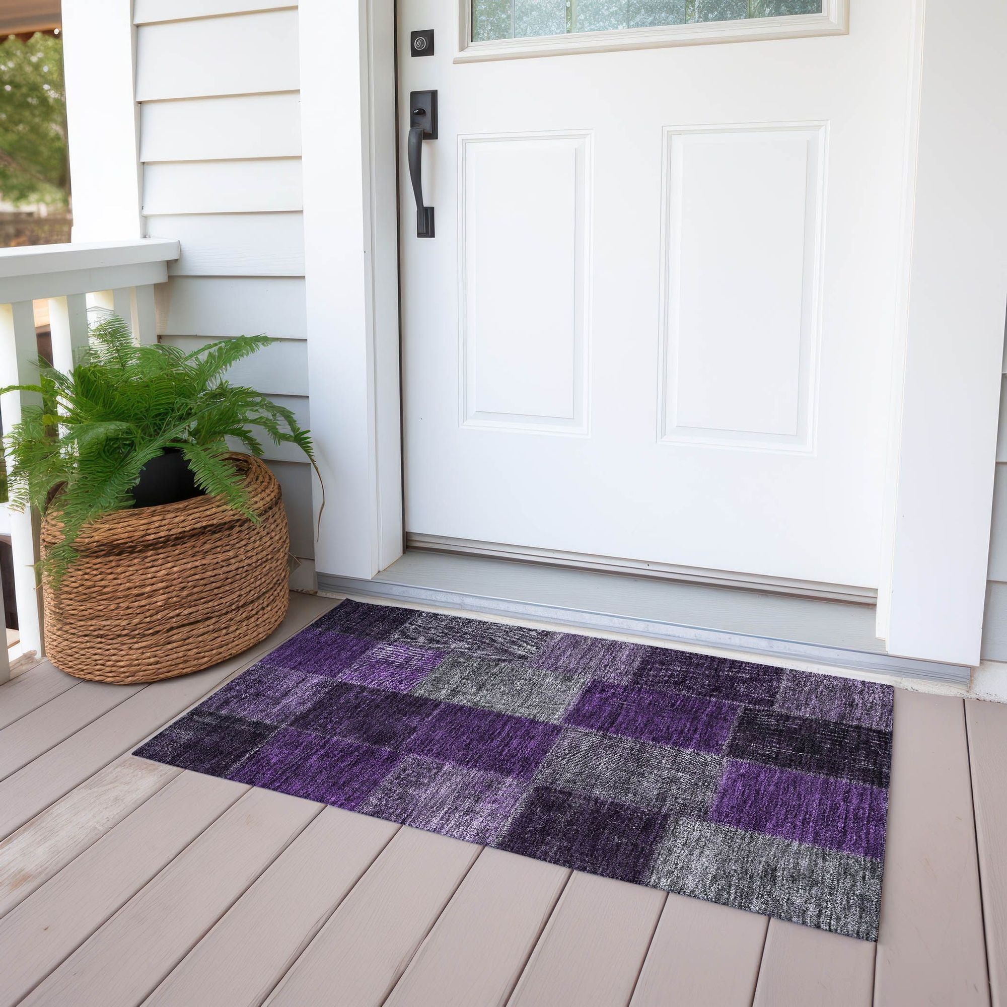 Machine Made ACN663 Eggplant Purple Rugs #color_eggplant purple