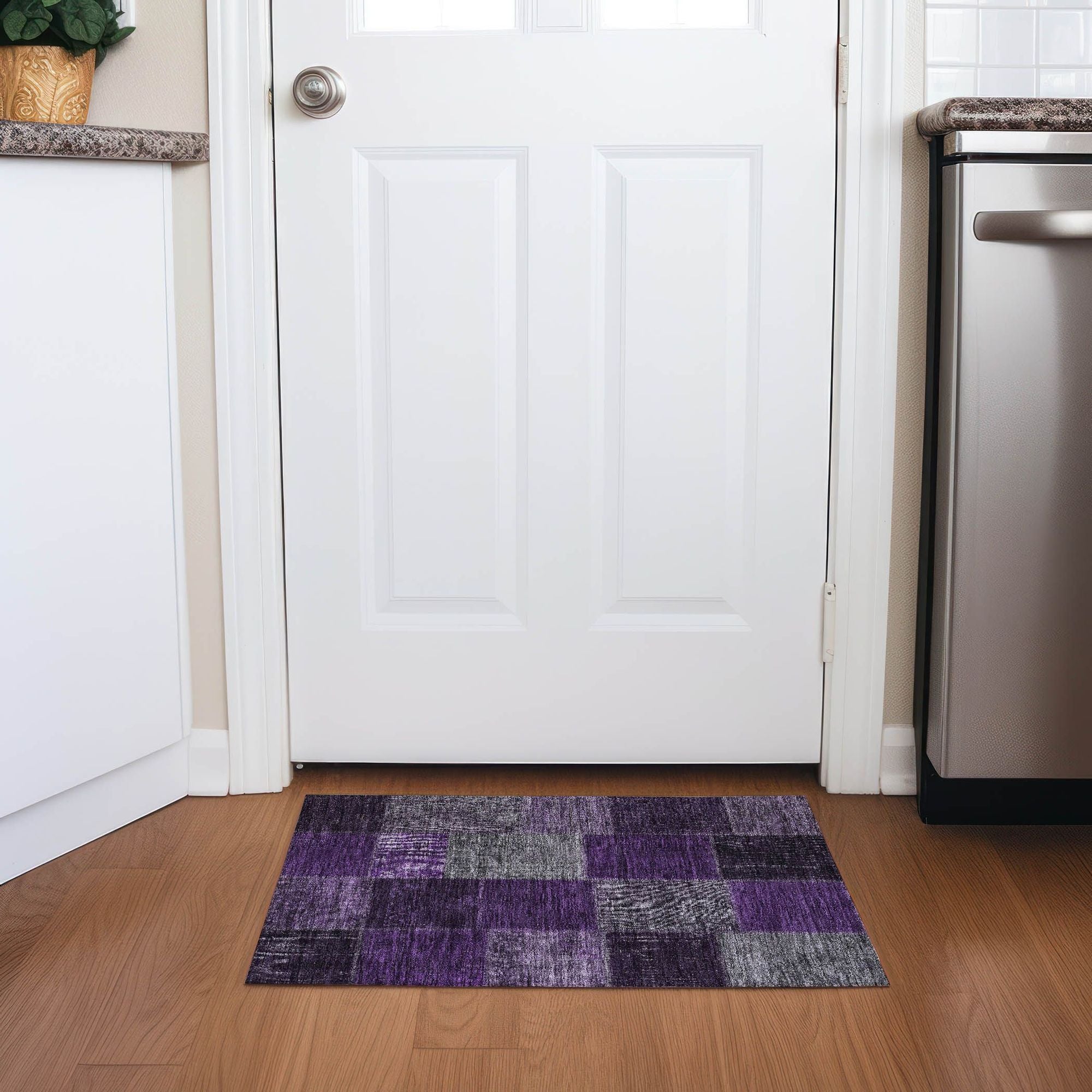 Machine Made ACN663 Eggplant Purple Rugs #color_eggplant purple