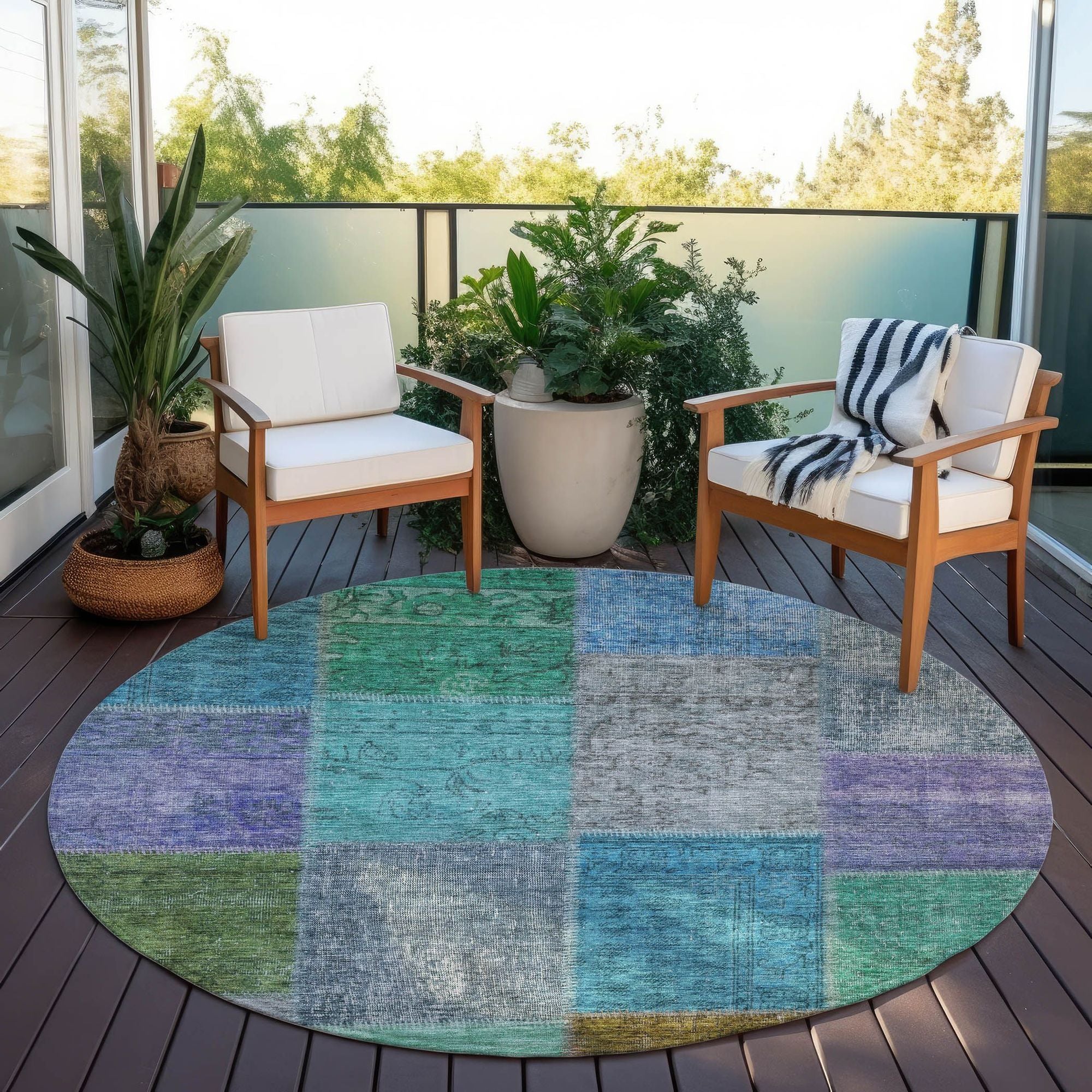 Machine Made ACN663 Green  Rugs #color_green 