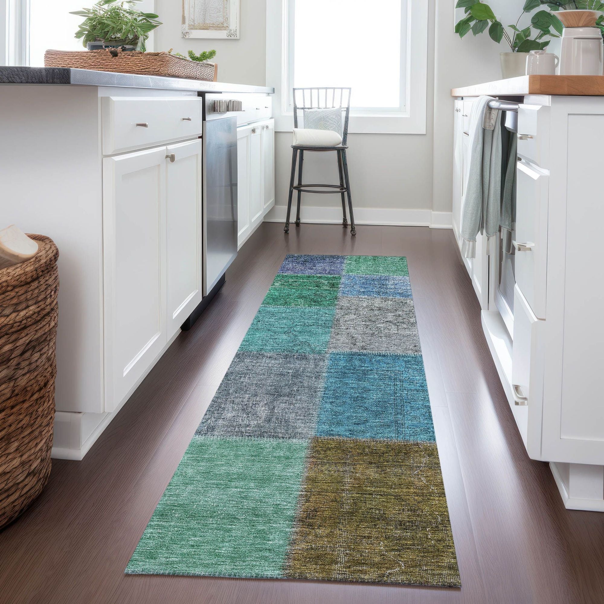 Machine Made ACN663 Green  Rugs #color_green 