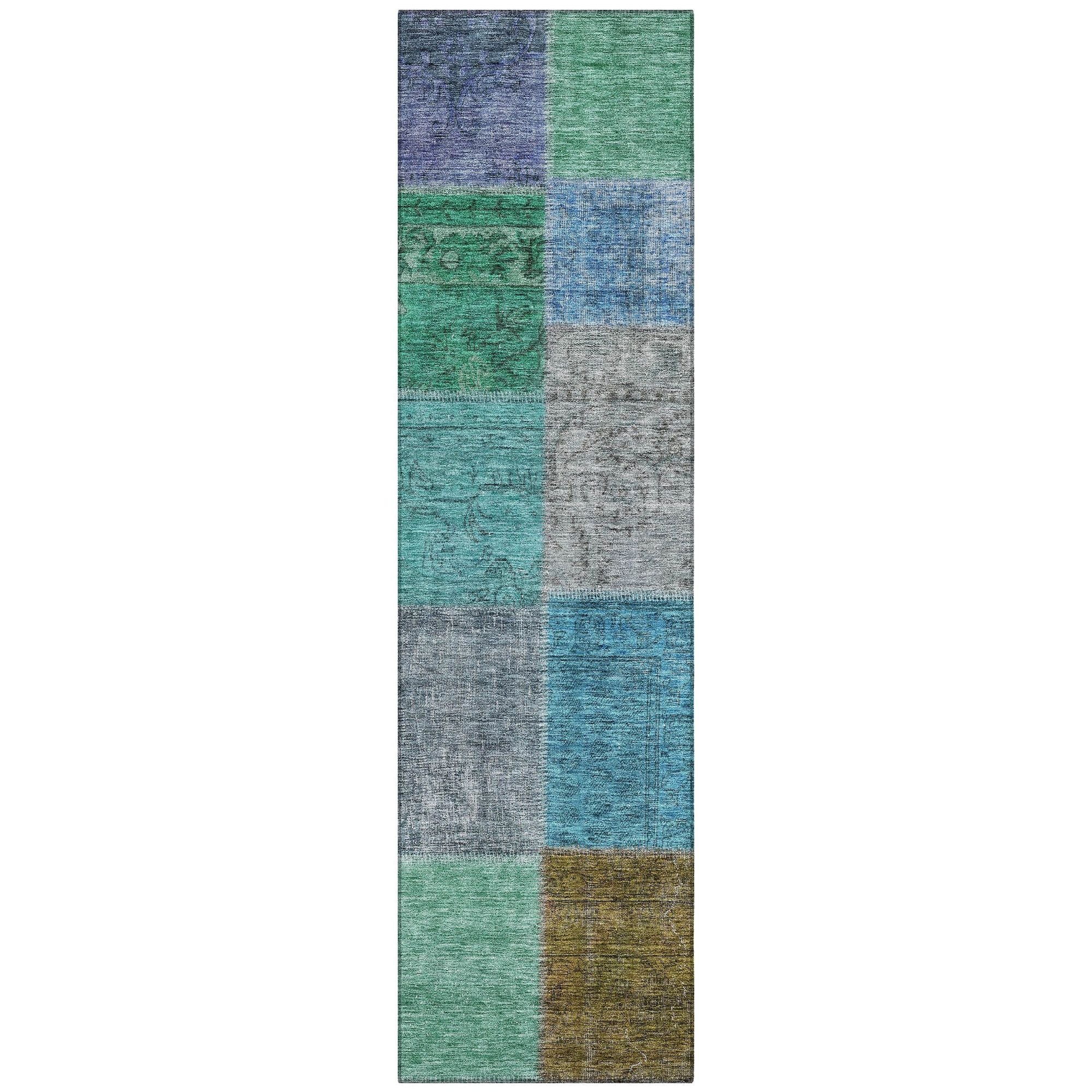 Machine Made ACN663 Green  Rugs #color_green 