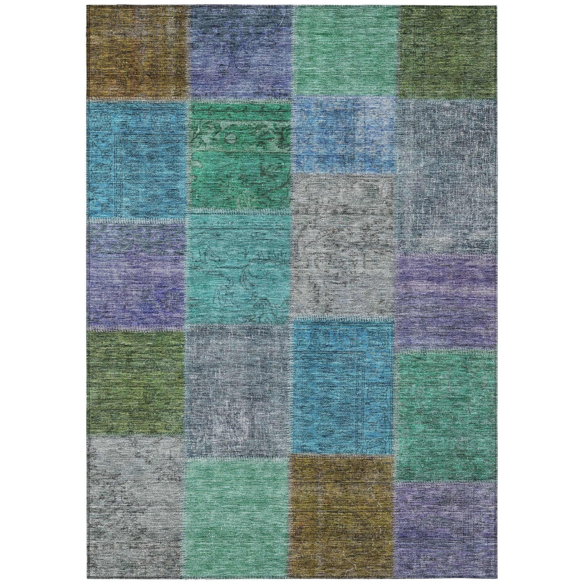 Machine Made ACN663 Green  Rugs #color_green 