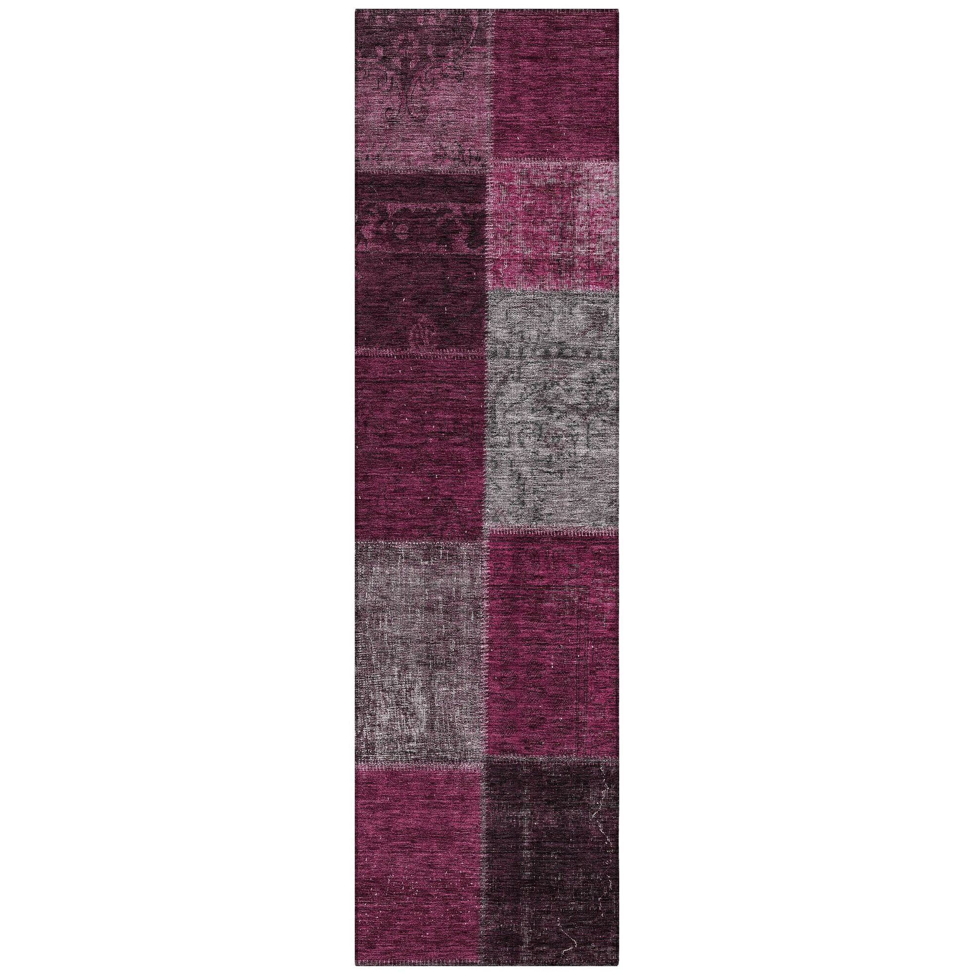 Machine Made ACN663 Merlot Red Rugs #color_merlot red