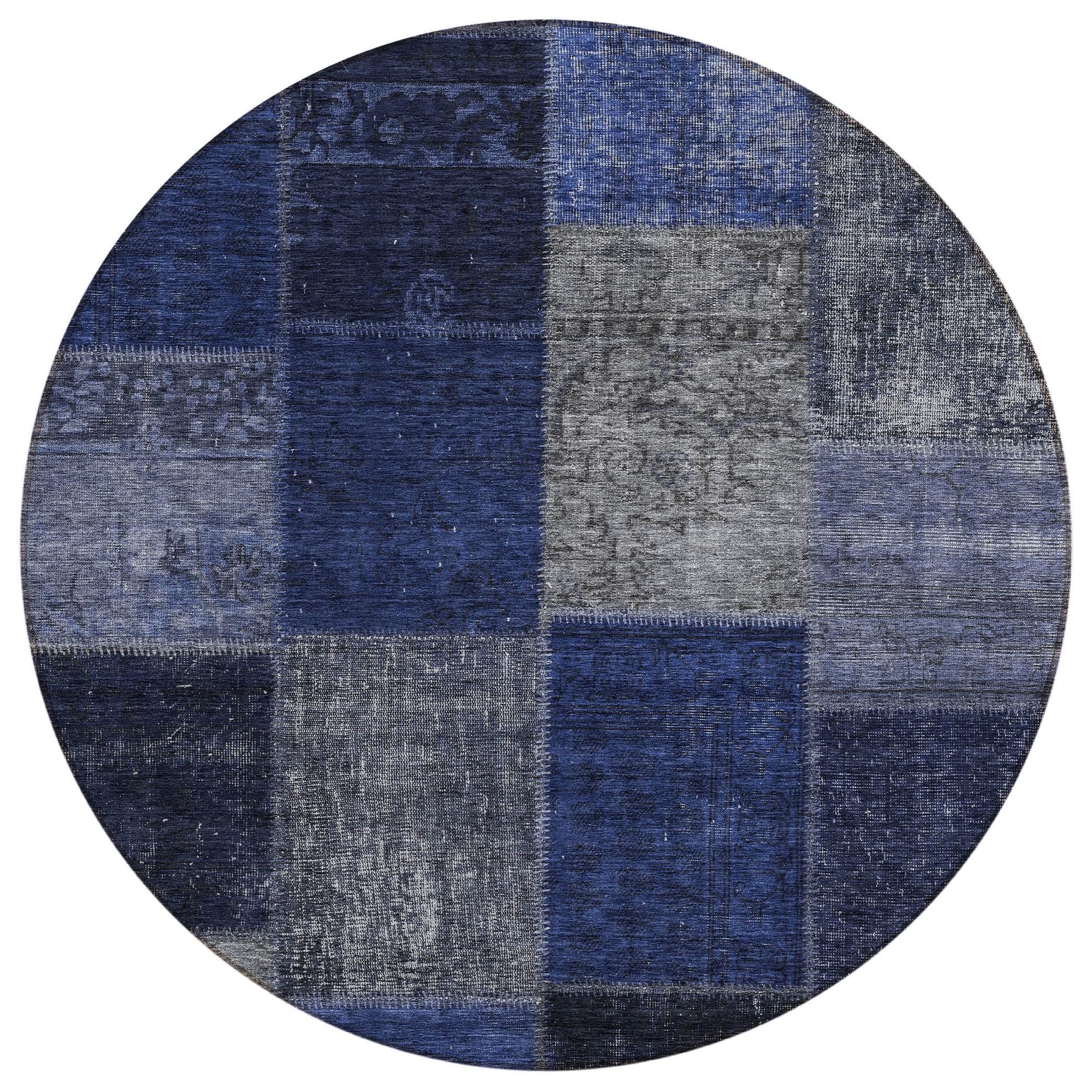 Machine Made ACN663 Navy Blue Rugs #color_navy blue