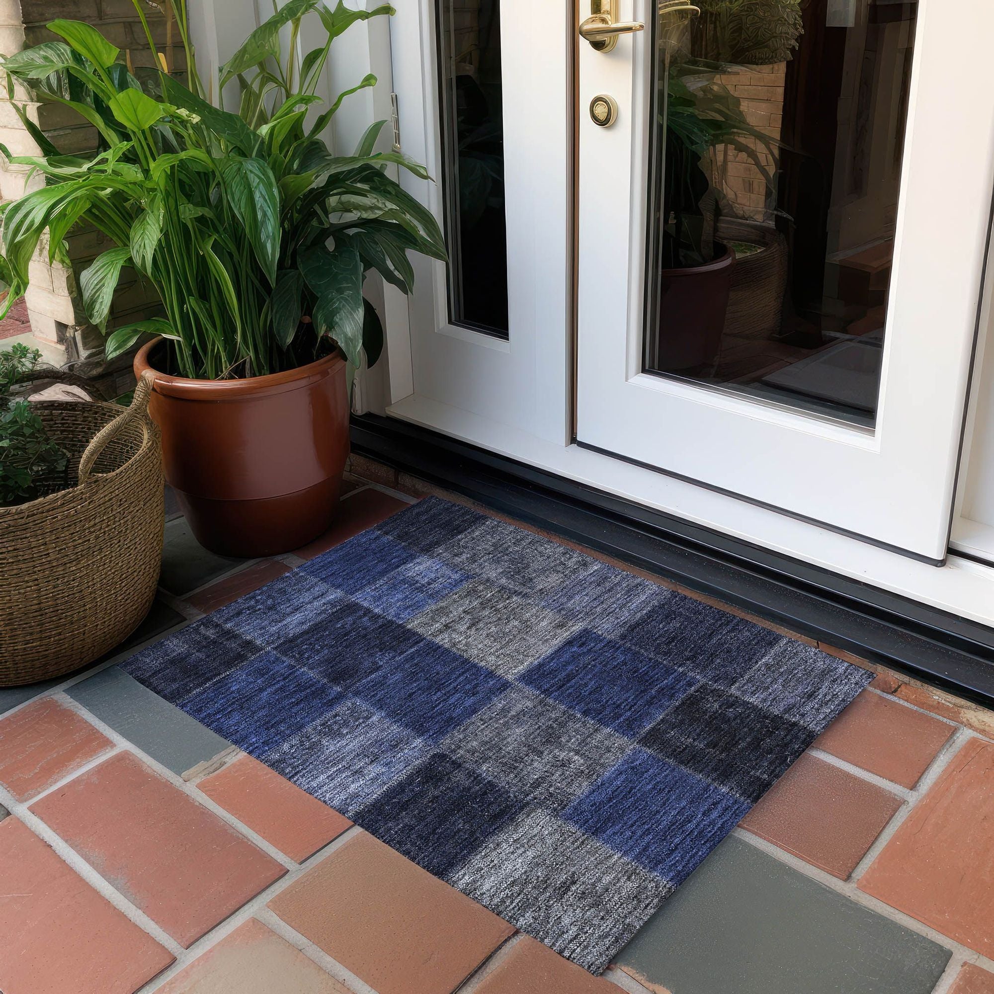 Machine Made ACN663 Navy Blue Rugs #color_navy blue