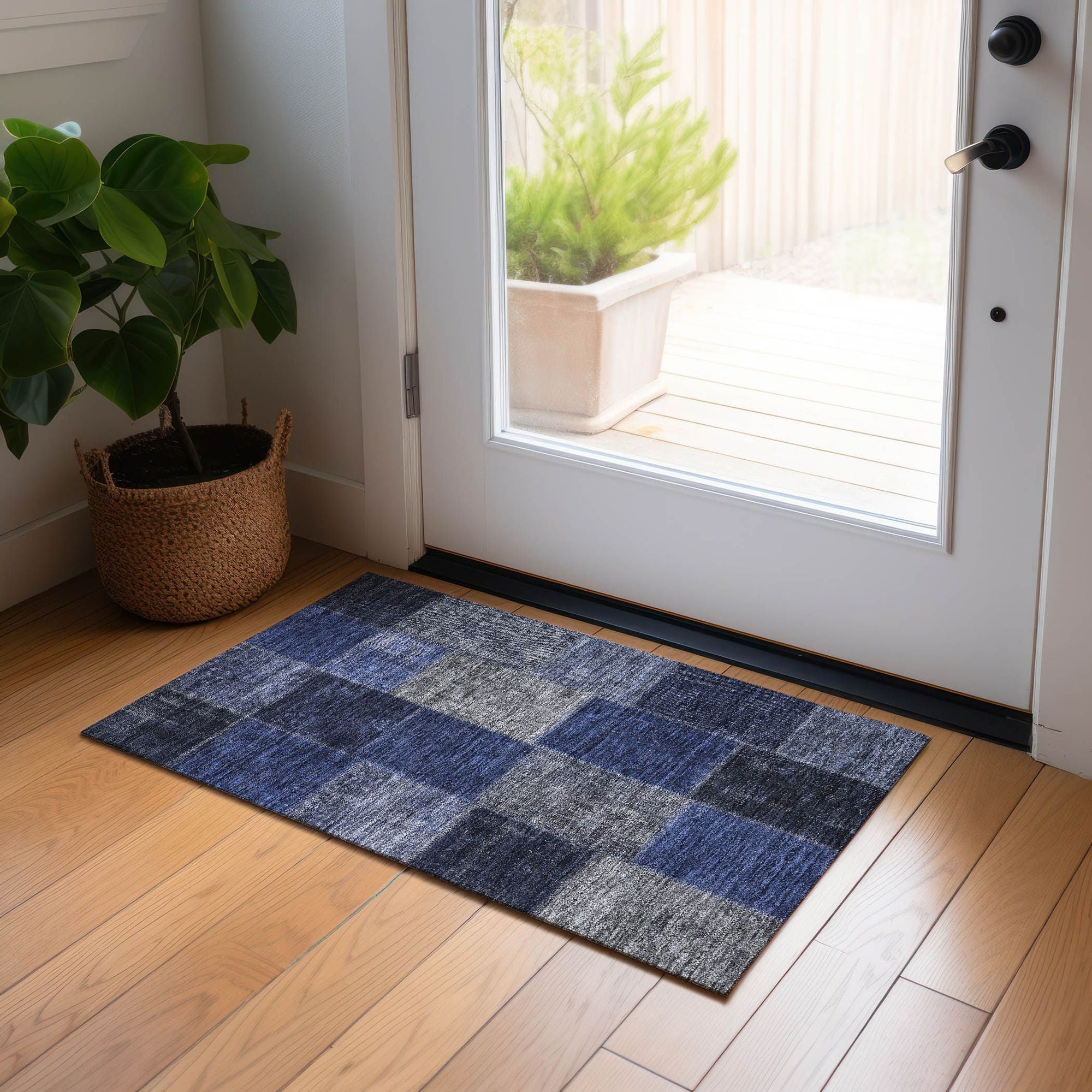 Machine Made ACN663 Navy Blue Rugs #color_navy blue