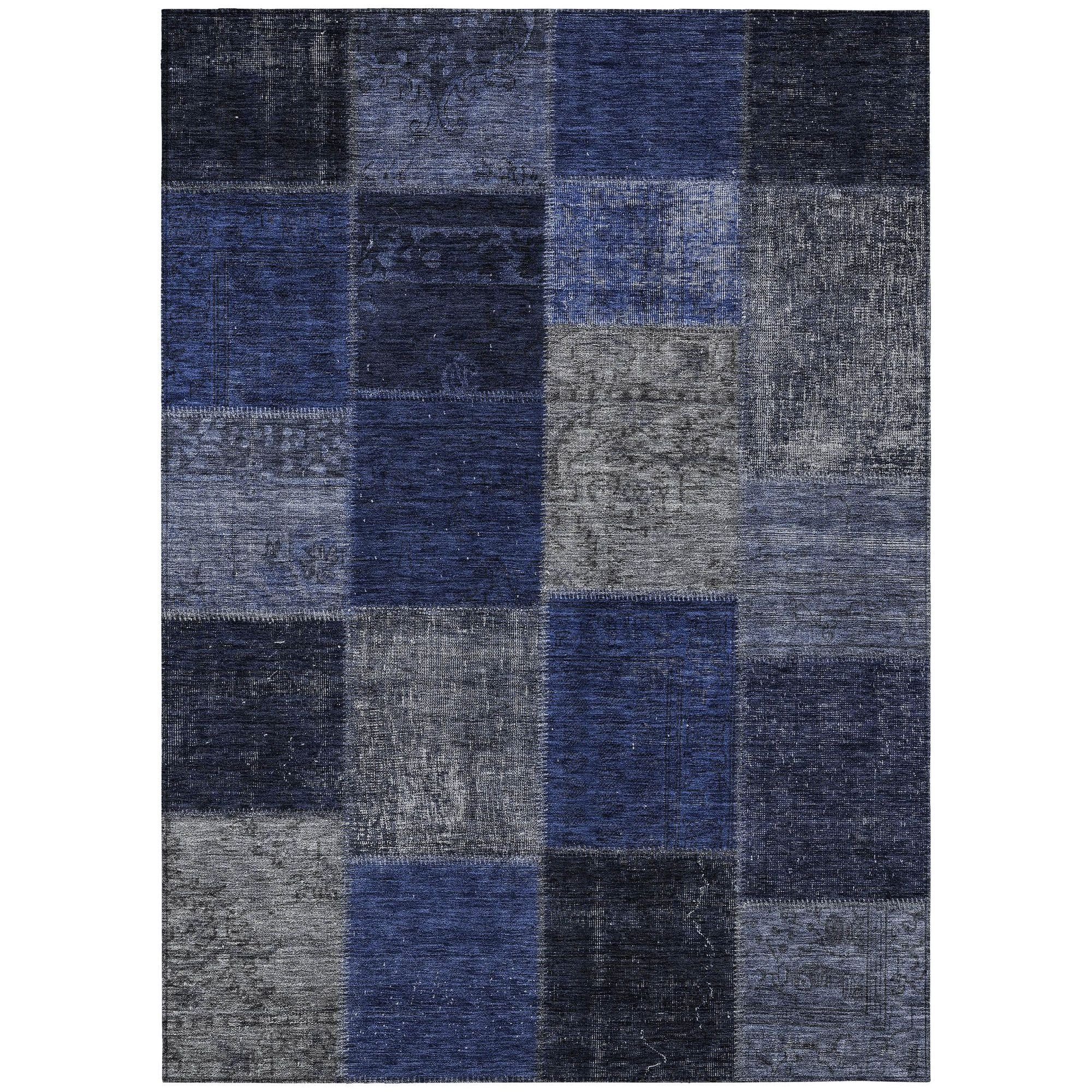 Machine Made ACN663 Navy Blue Rugs #color_navy blue