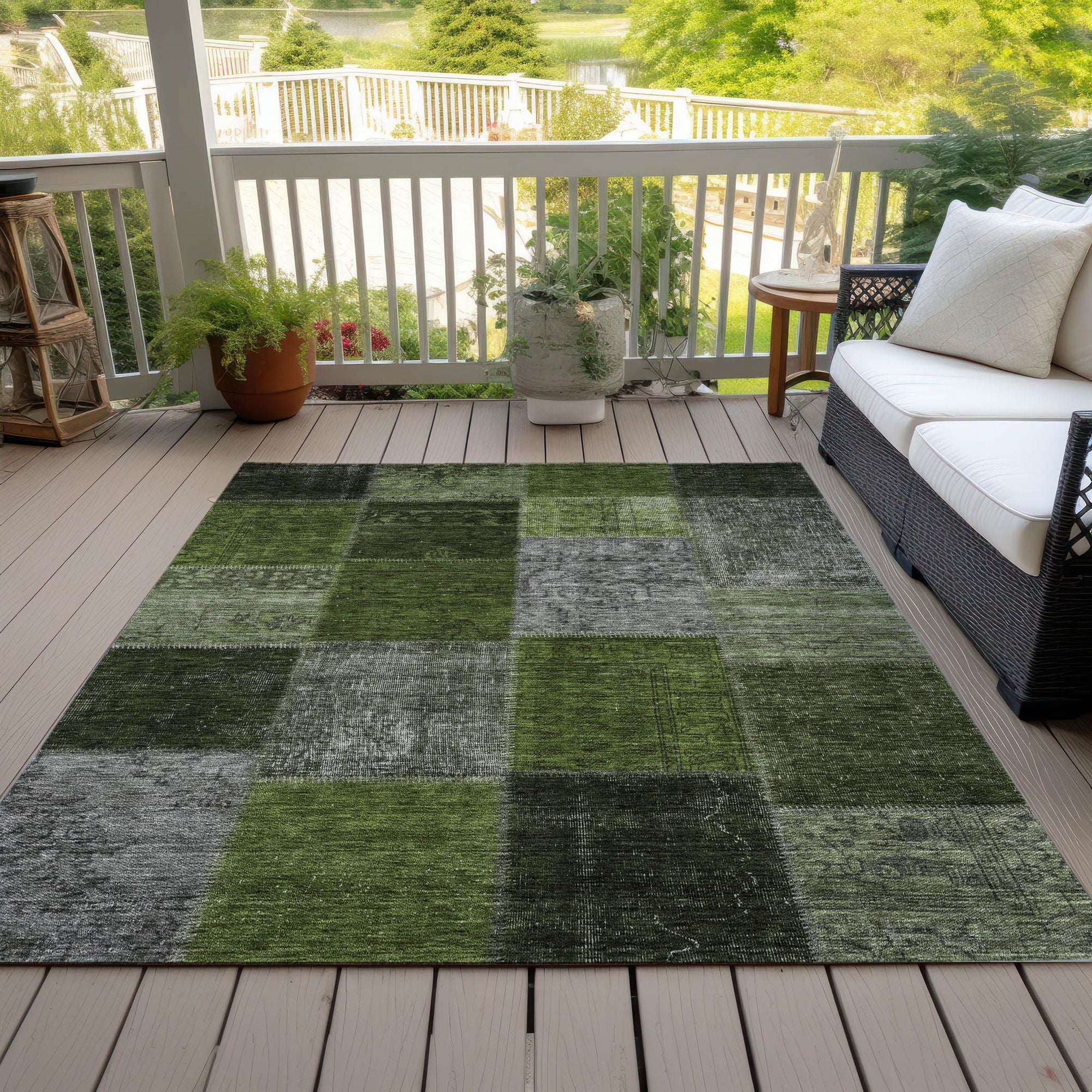 Machine Made ACN663 Olive Green Rugs #color_olive green