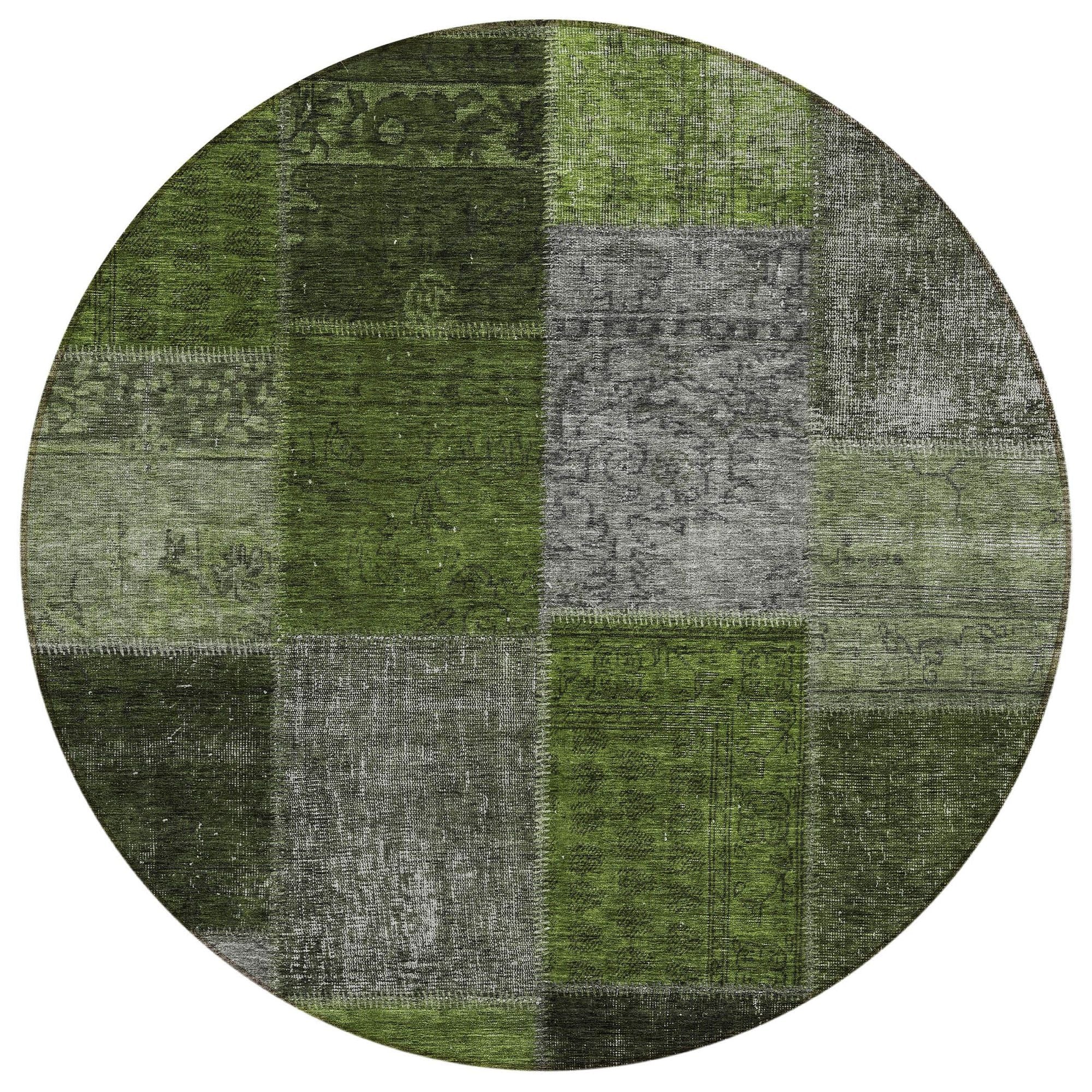 Machine Made ACN663 Olive Green Rugs #color_olive green