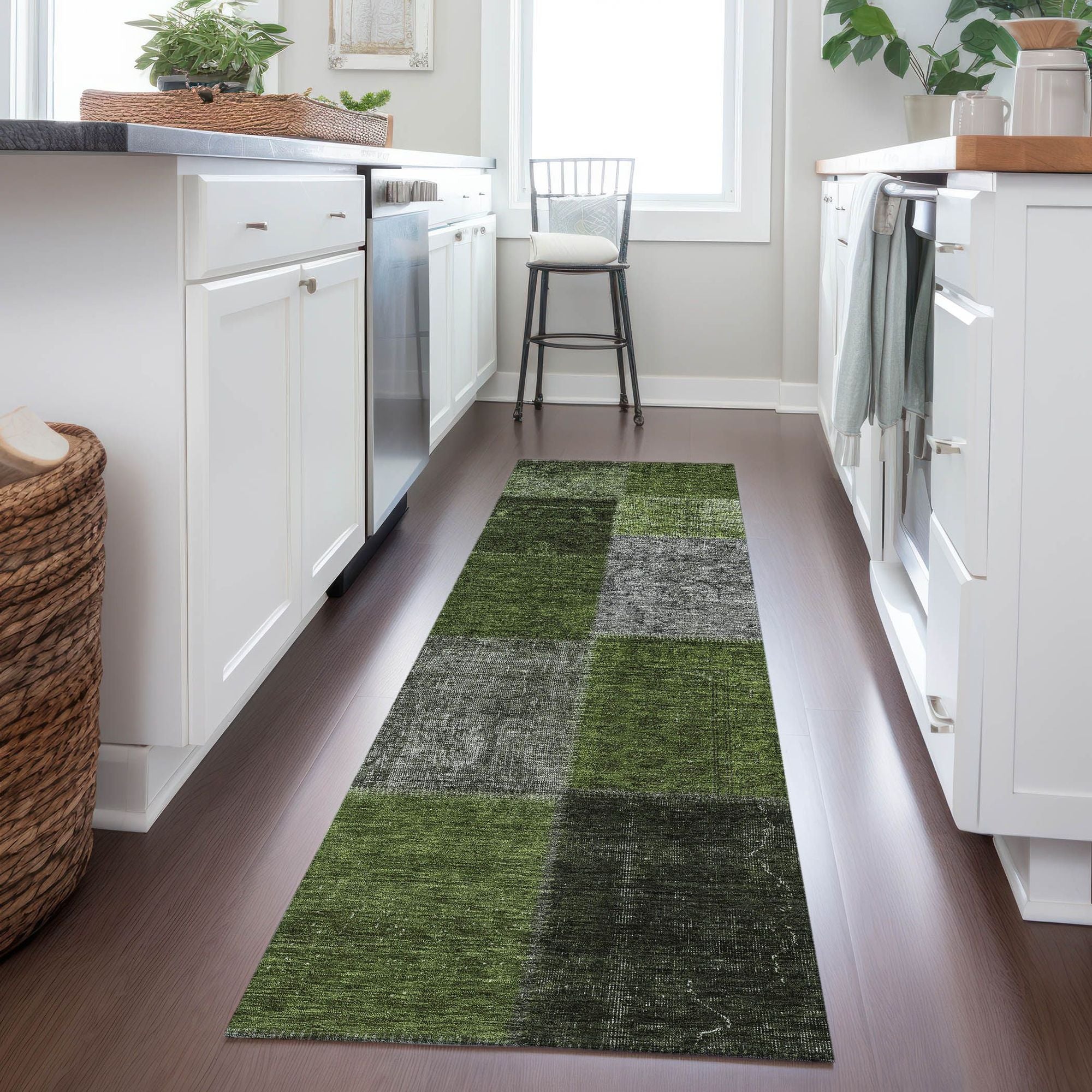 Machine Made ACN663 Olive Green Rugs #color_olive green