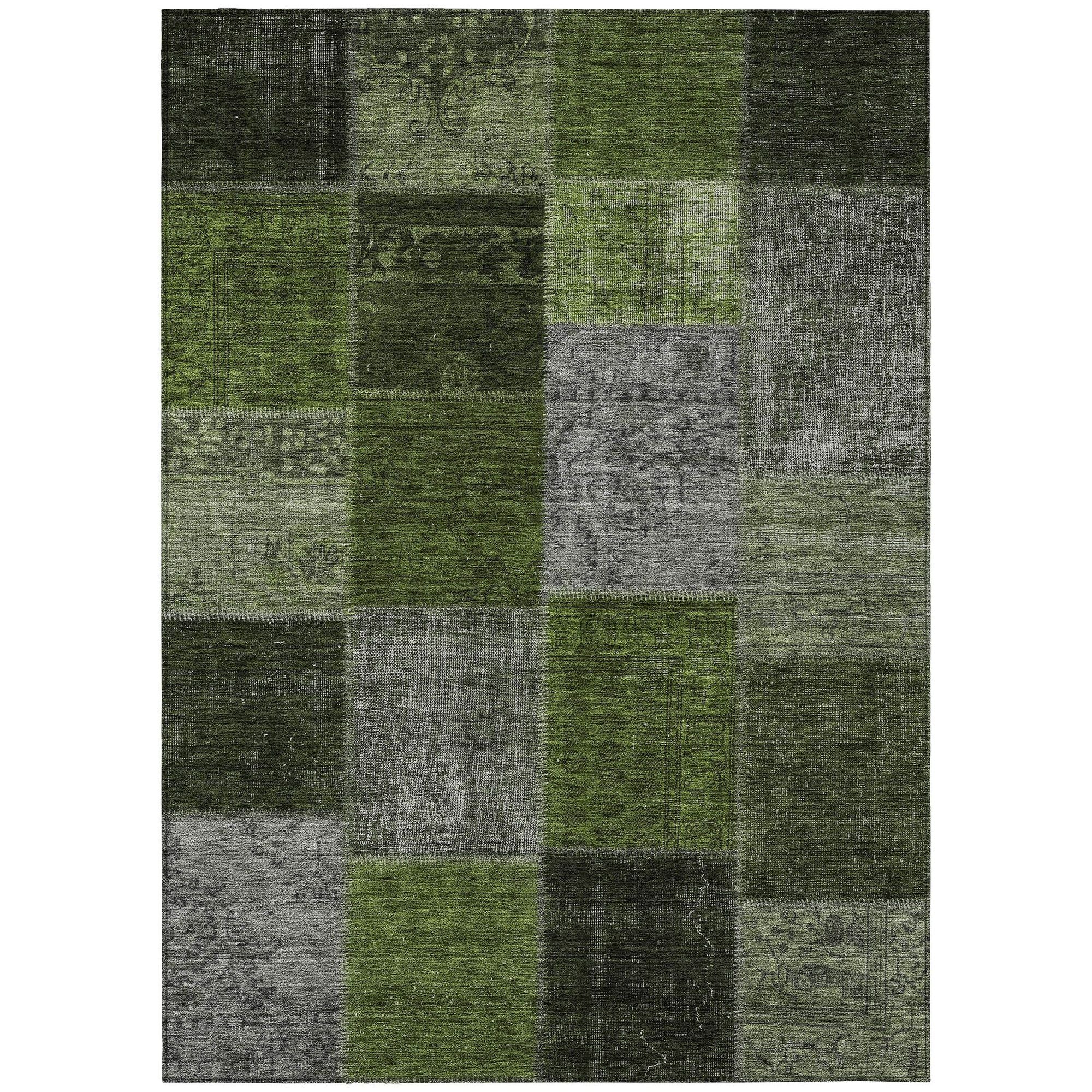 Machine Made ACN663 Olive Green Rugs #color_olive green