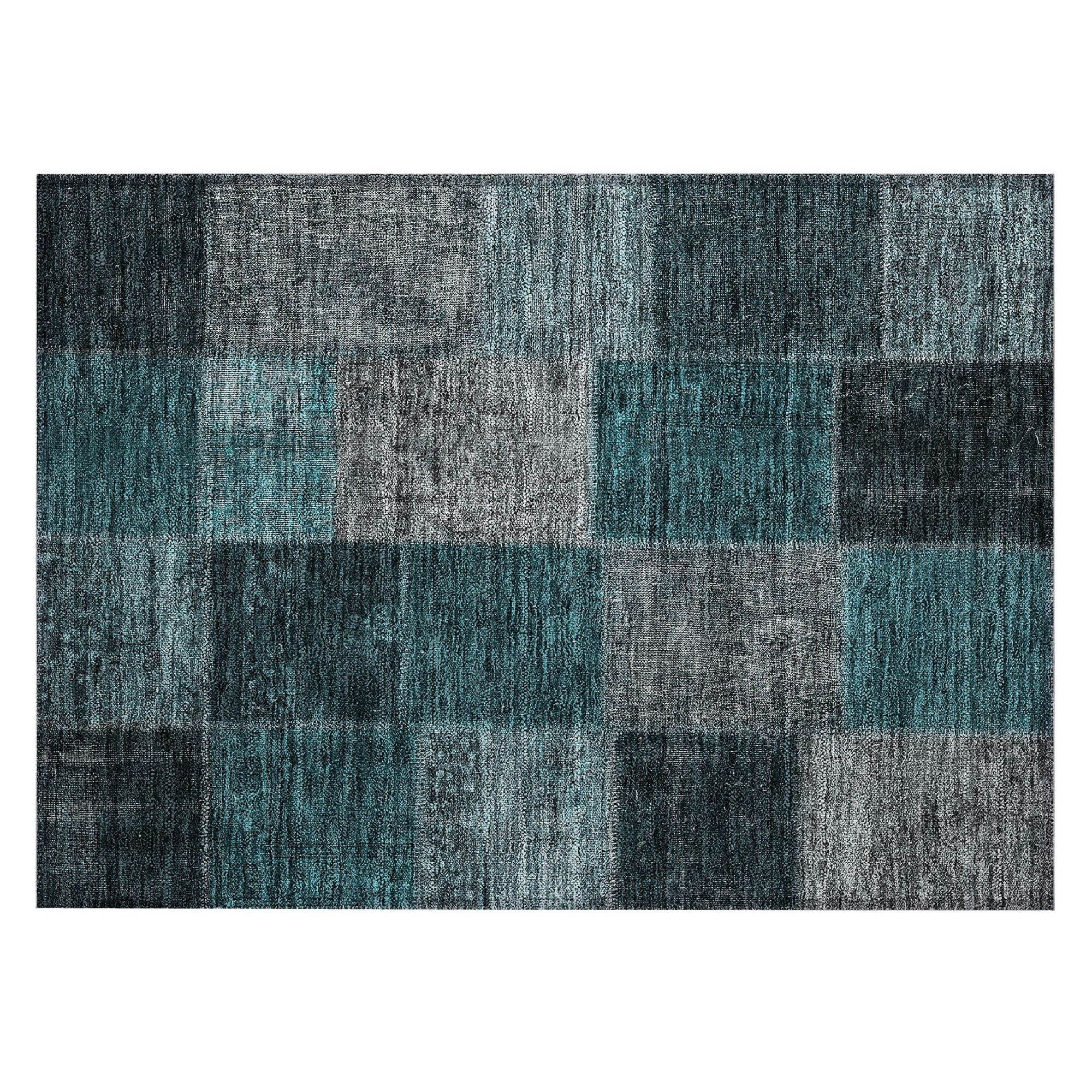 Machine Made ACN663 Teal  Rugs #color_teal 