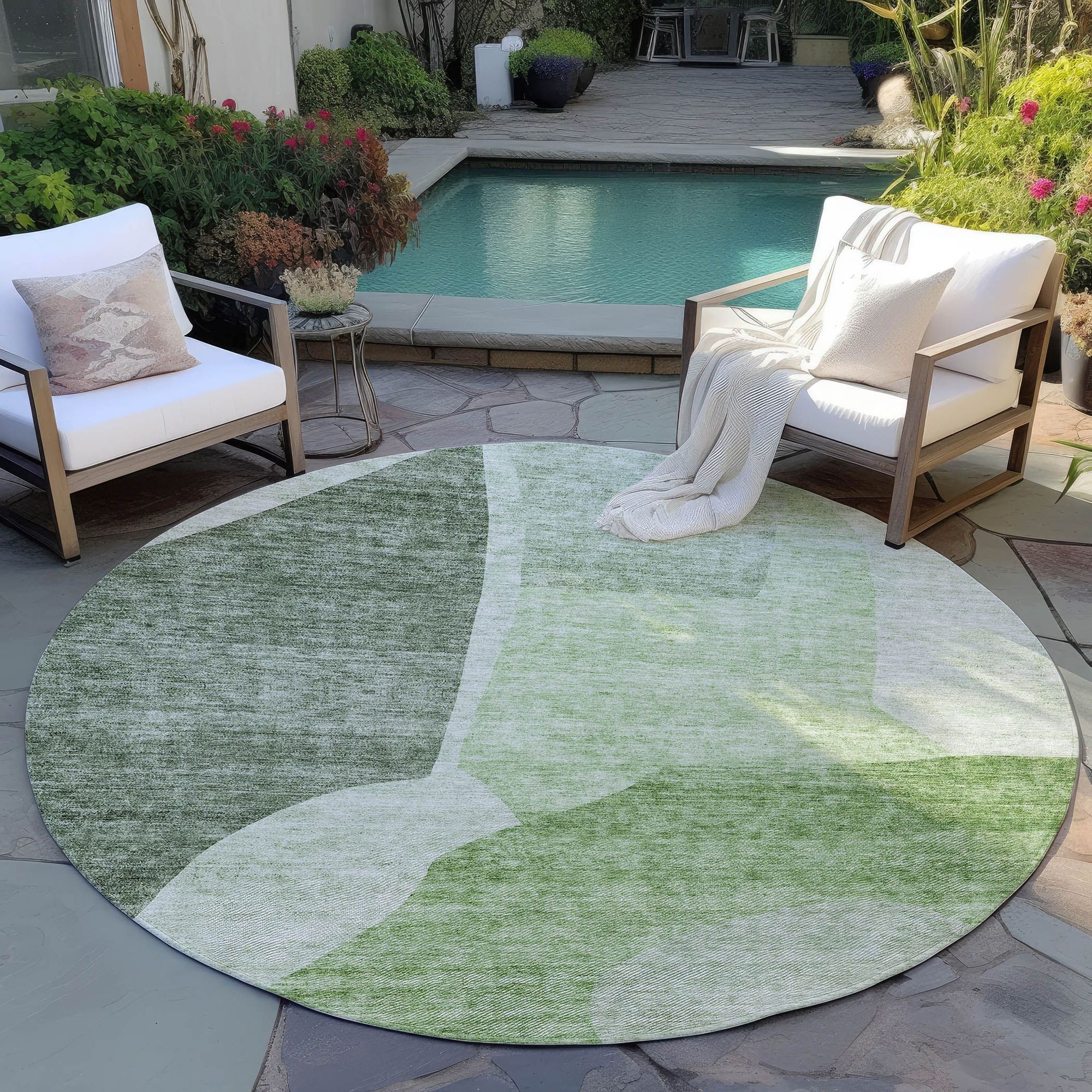 Machine Made ACN665 Aloe Green Rugs #color_aloe green