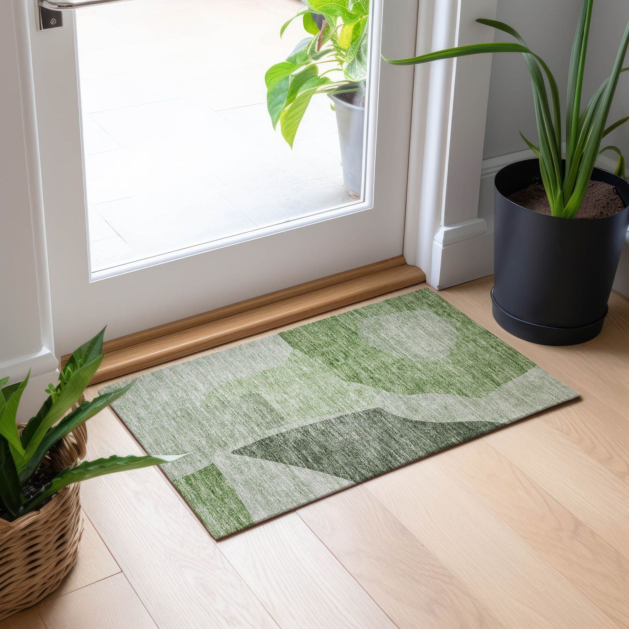 Machine Made ACN665 Aloe Green Rugs #color_aloe green