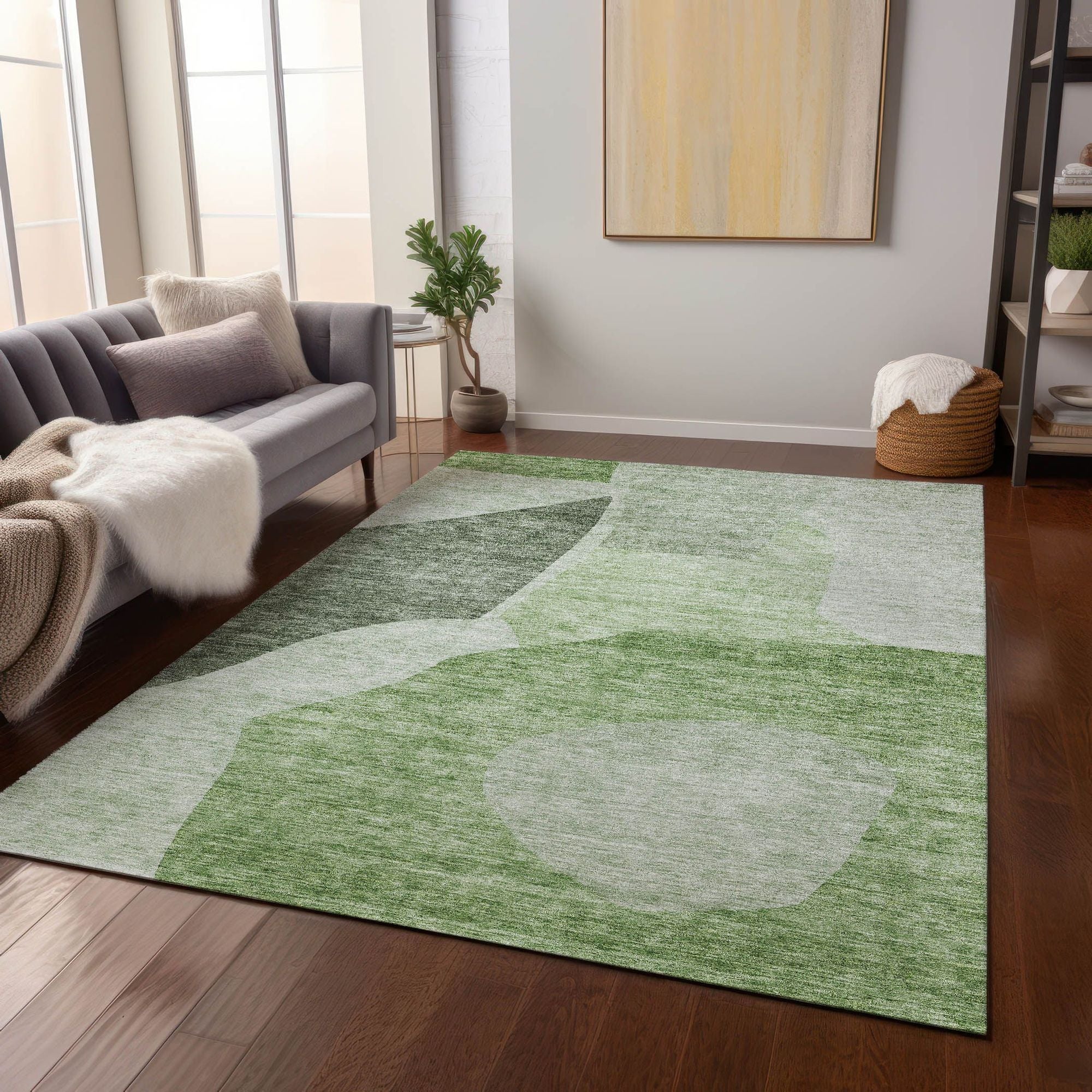 Machine Made ACN665 Aloe Green Rugs #color_aloe green