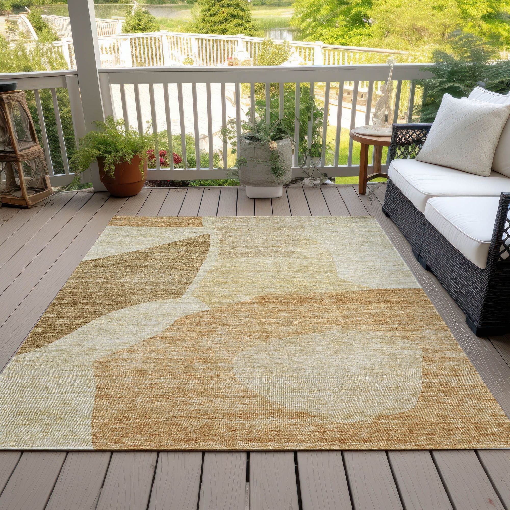 Machine Made ACN665 Beige Brown Rugs #color_beige brown