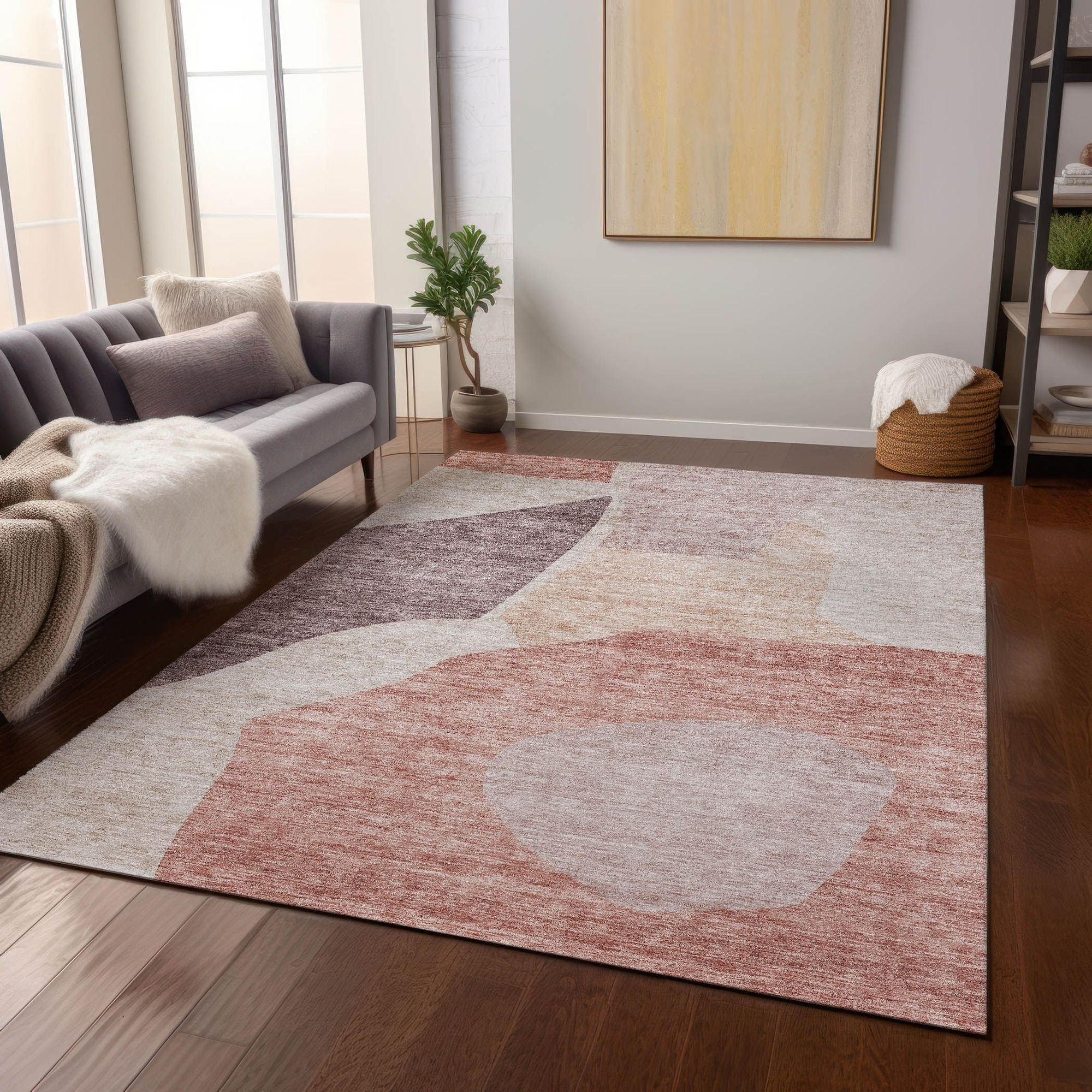 Machine Made ACN665 Blush Pink Rugs #color_blush pink