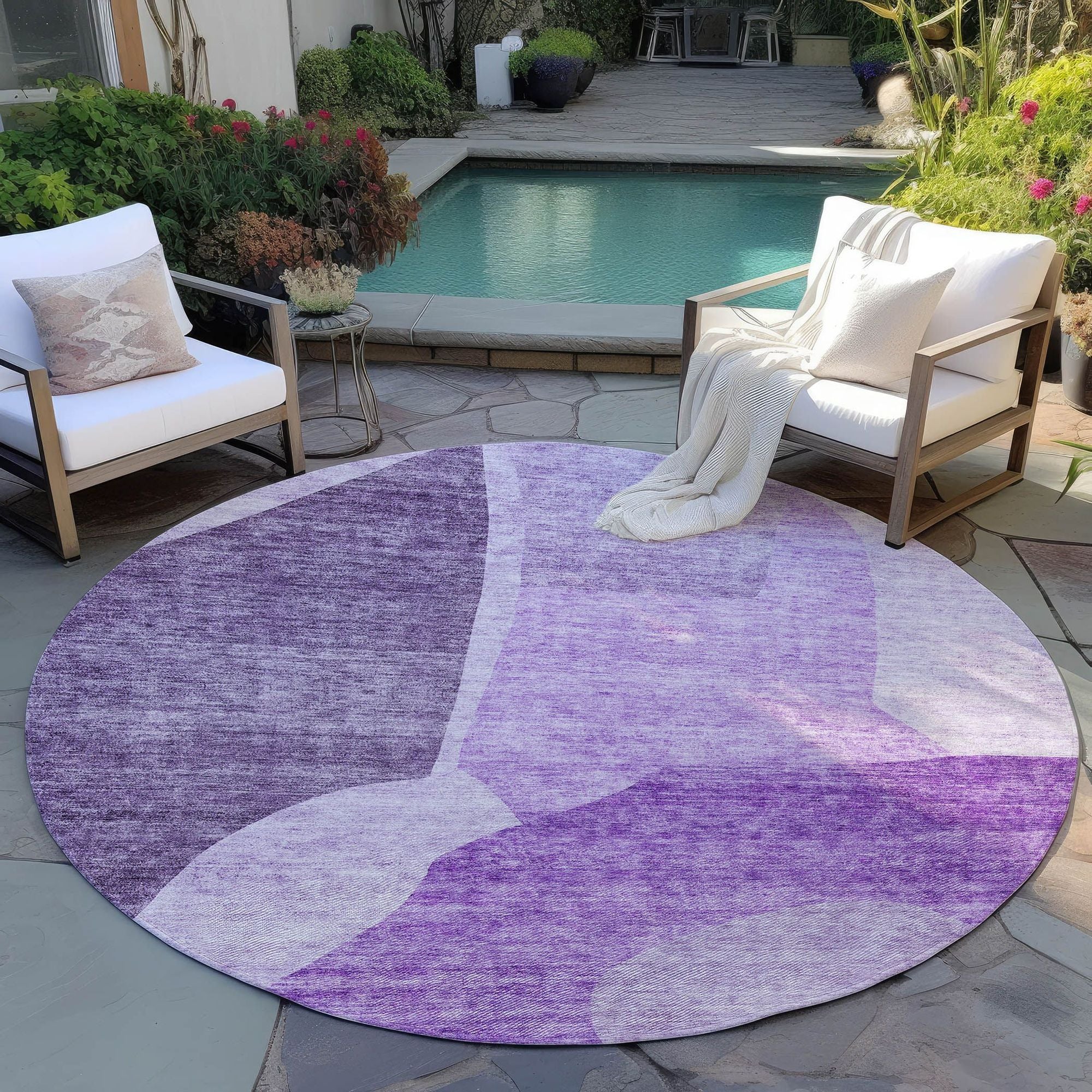 Machine Made ACN665 Eggplant Purple Rugs #color_eggplant purple