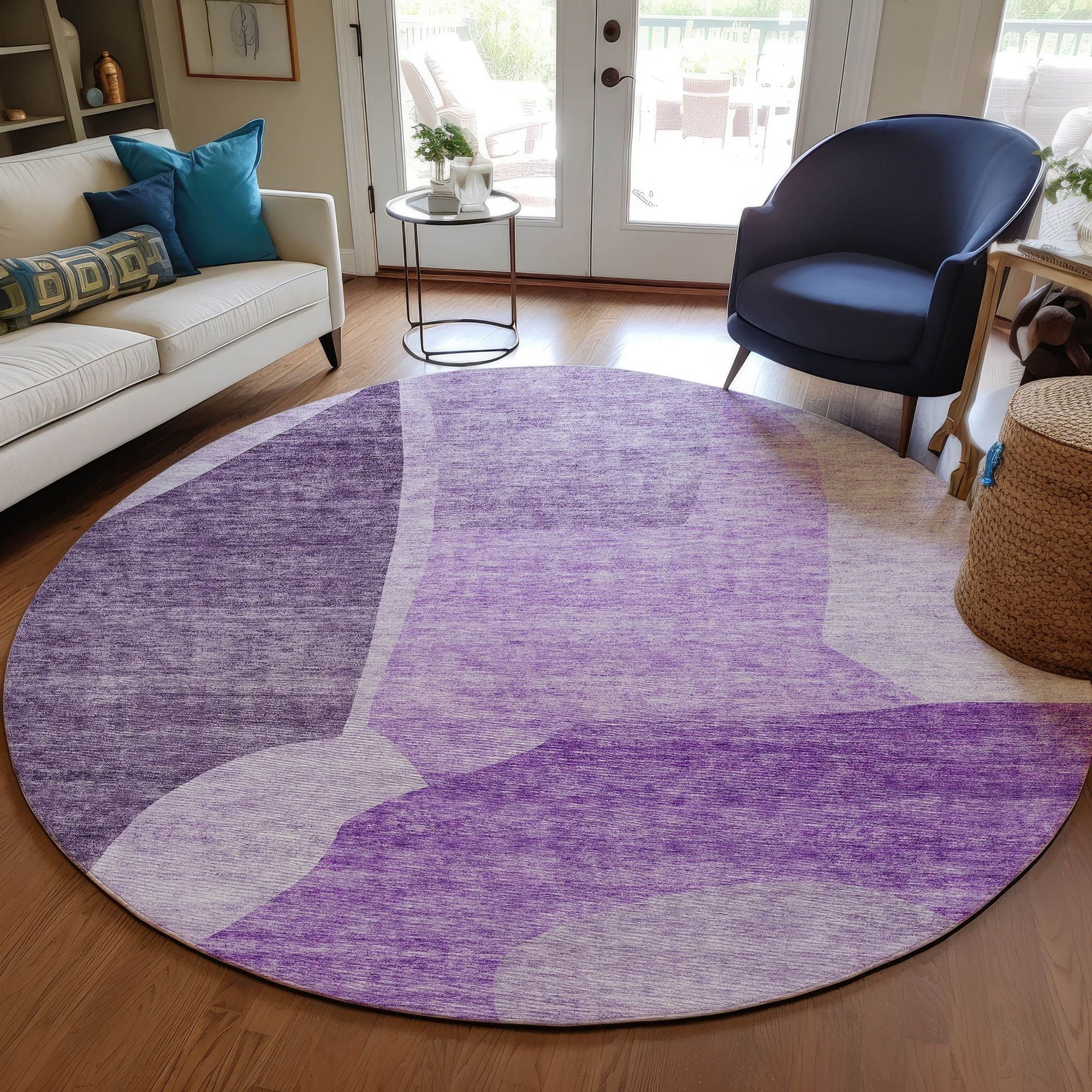 Machine Made ACN665 Eggplant Purple Rugs #color_eggplant purple