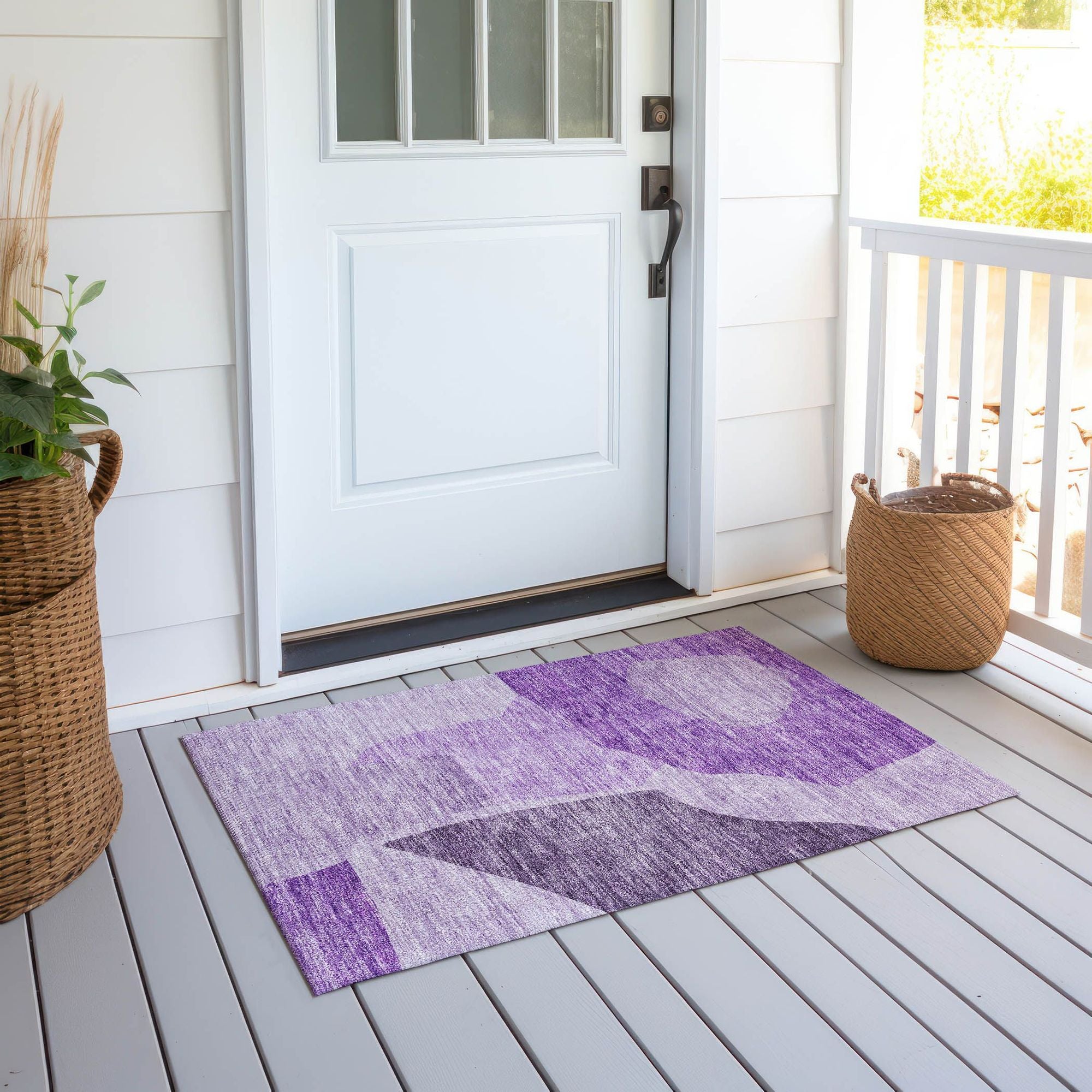 Machine Made ACN665 Eggplant Purple Rugs #color_eggplant purple