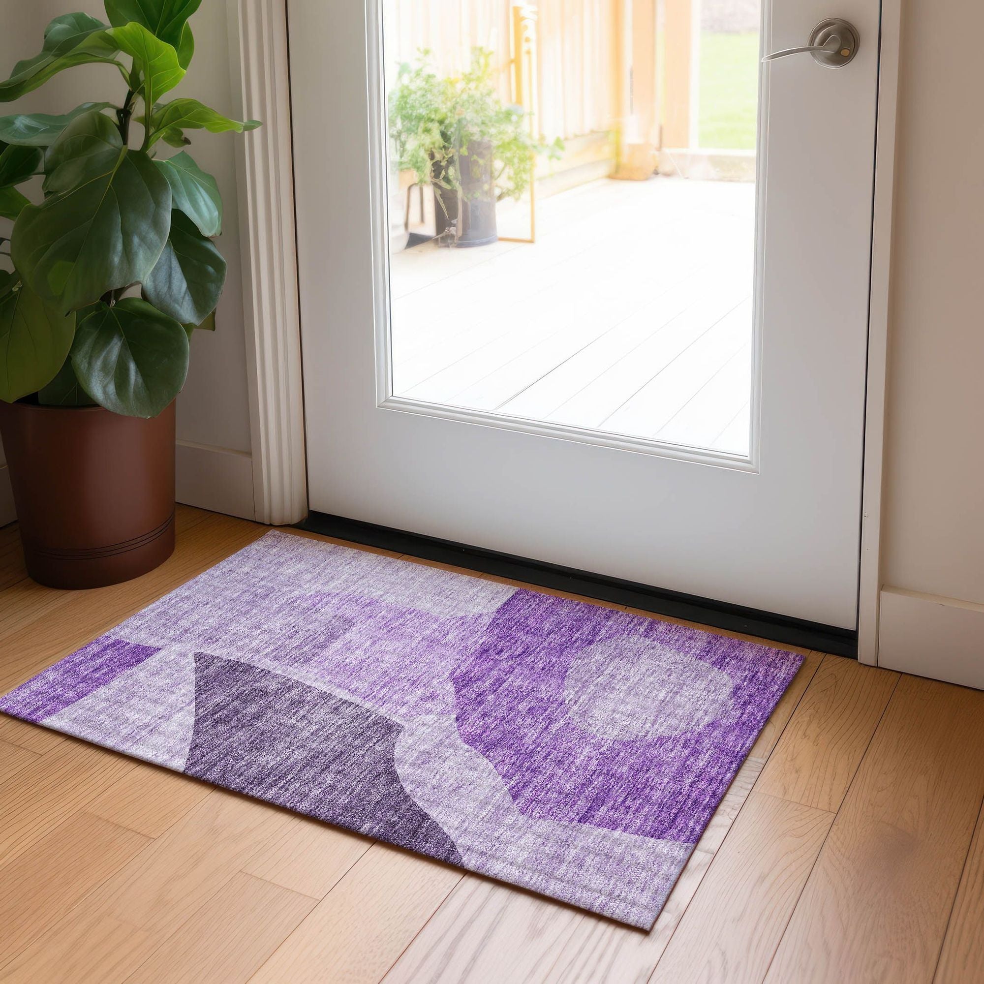 Machine Made ACN665 Eggplant Purple Rugs #color_eggplant purple