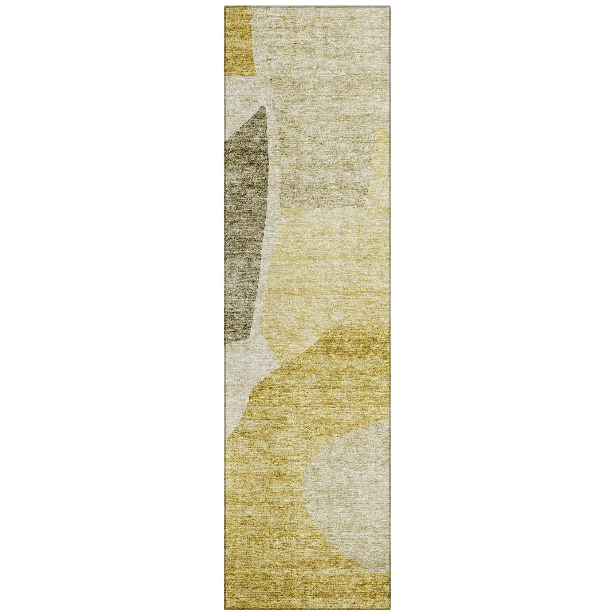 Machine Made ACN665 Gold  Rugs #color_gold 