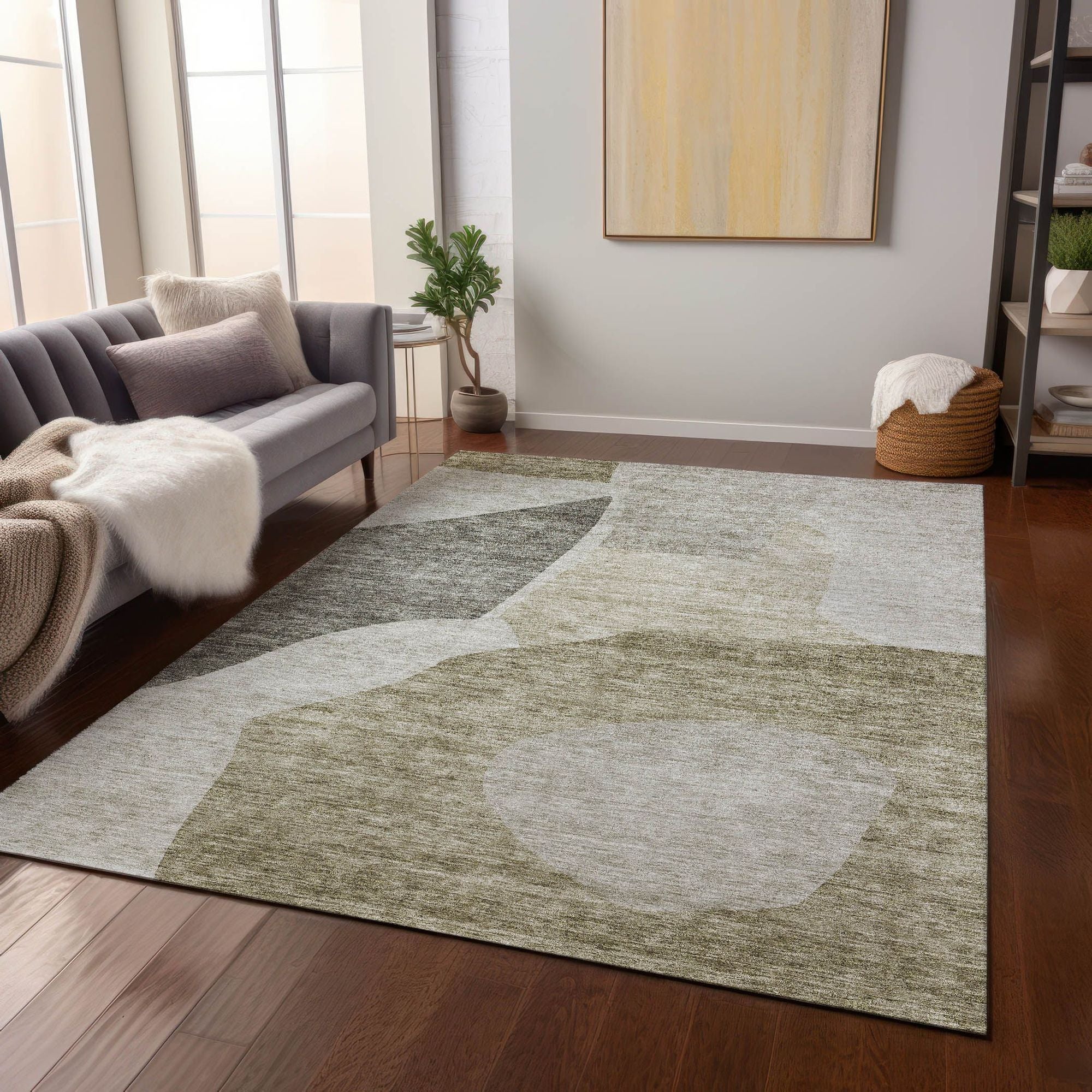 Machine Made ACN665 Taupe Brown Rugs #color_taupe brown