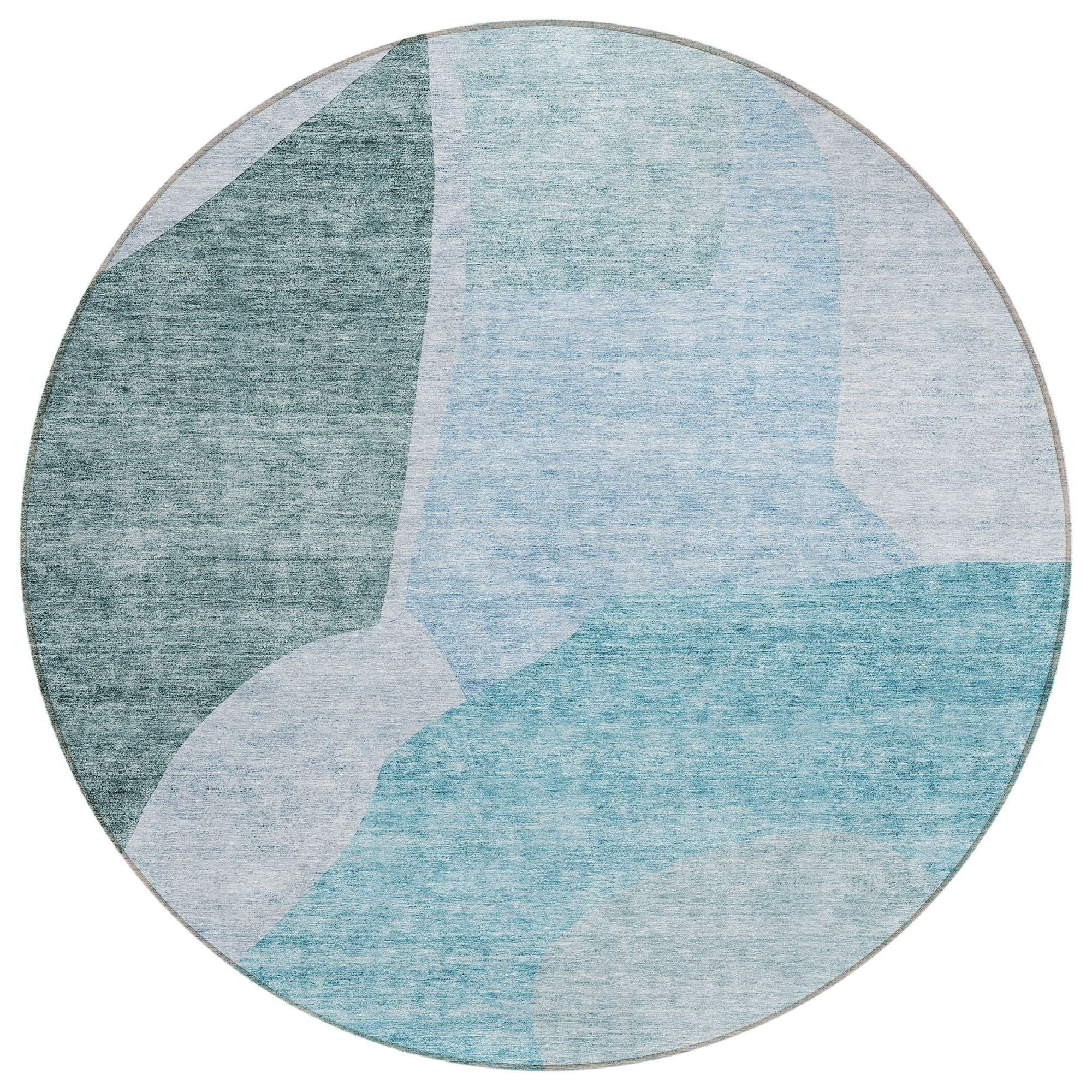 Machine Made ACN665 Teal  Rugs #color_teal 