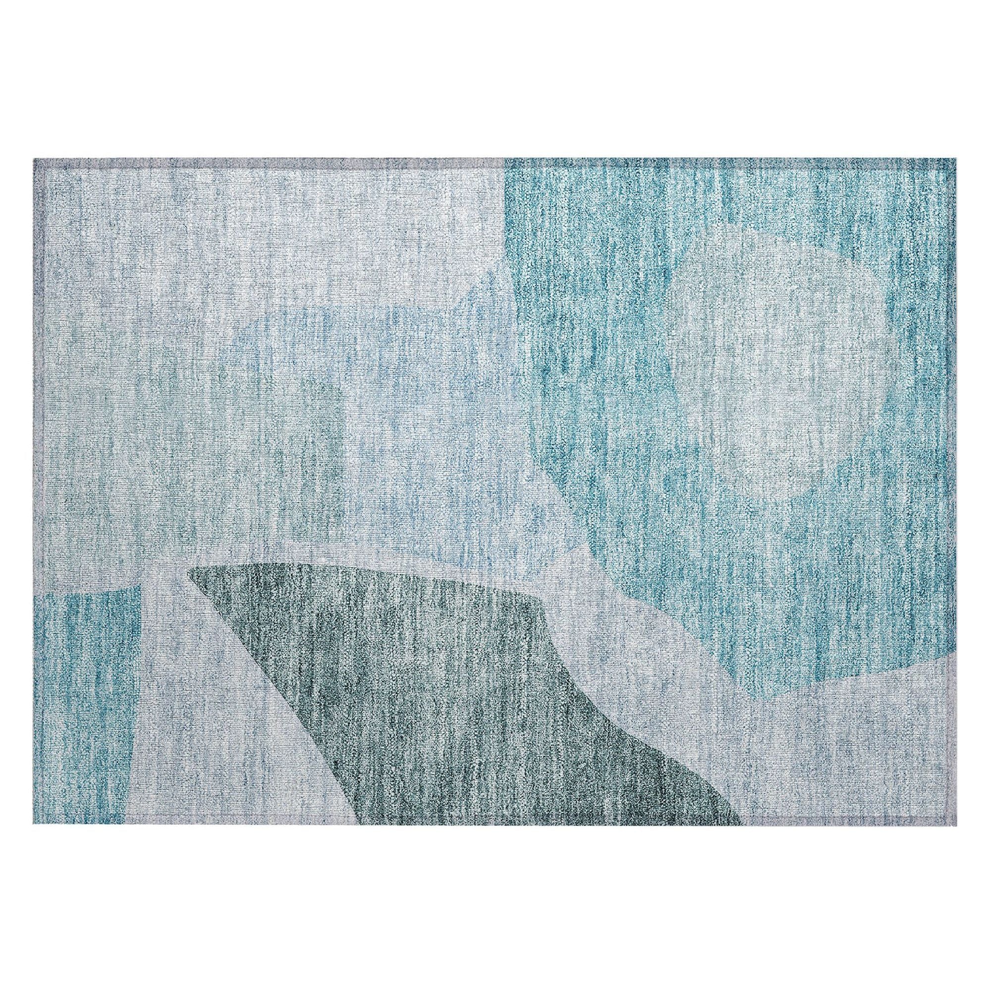 Machine Made ACN665 Teal  Rugs #color_teal 